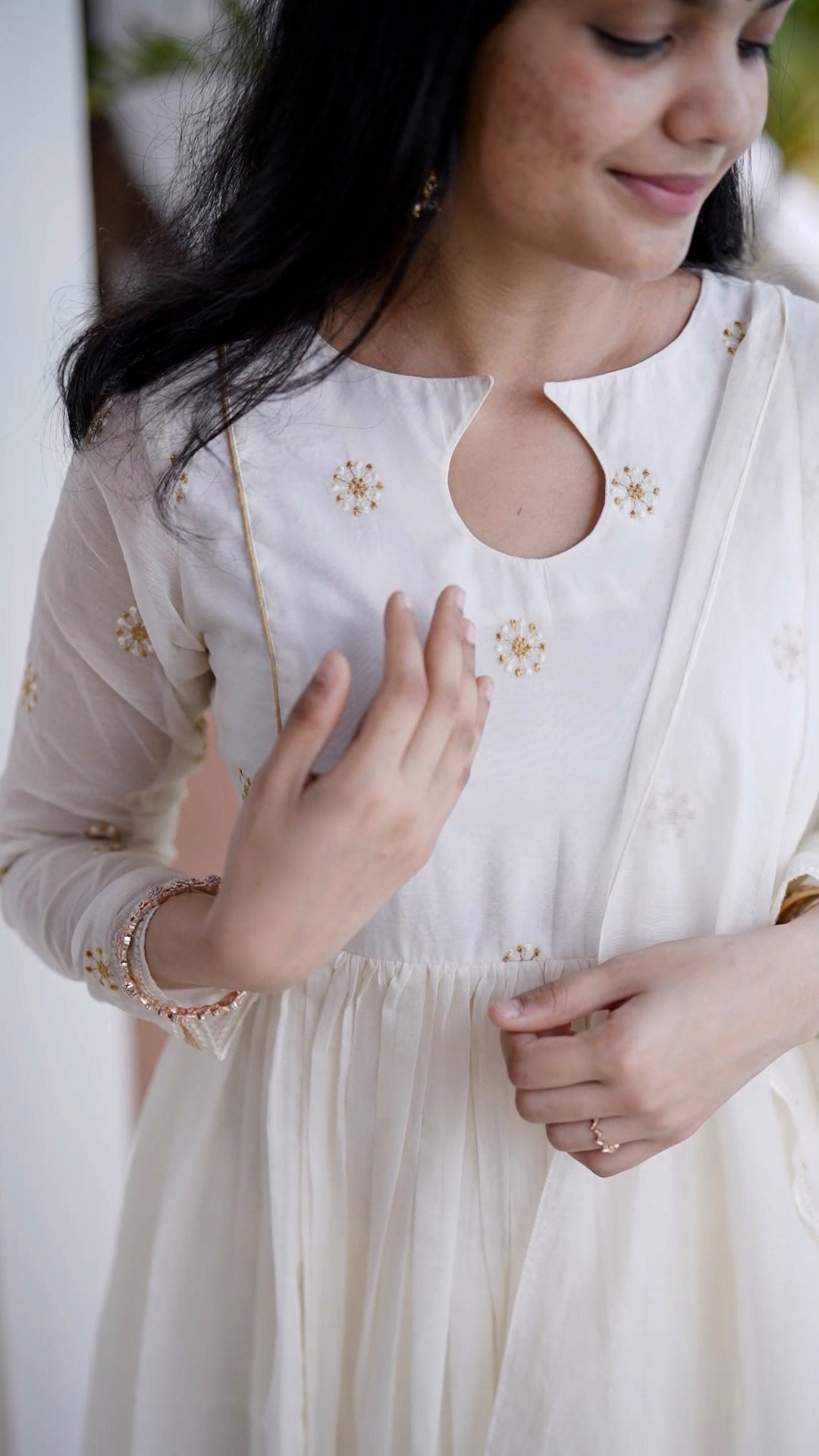 Ivory Dreams Anarkali Set AA121