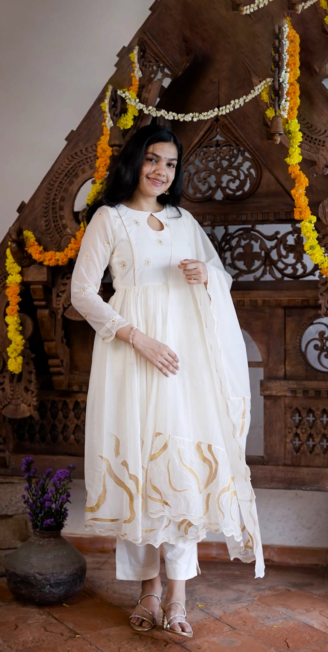 Ivory Dreams Anarkali Set AA121