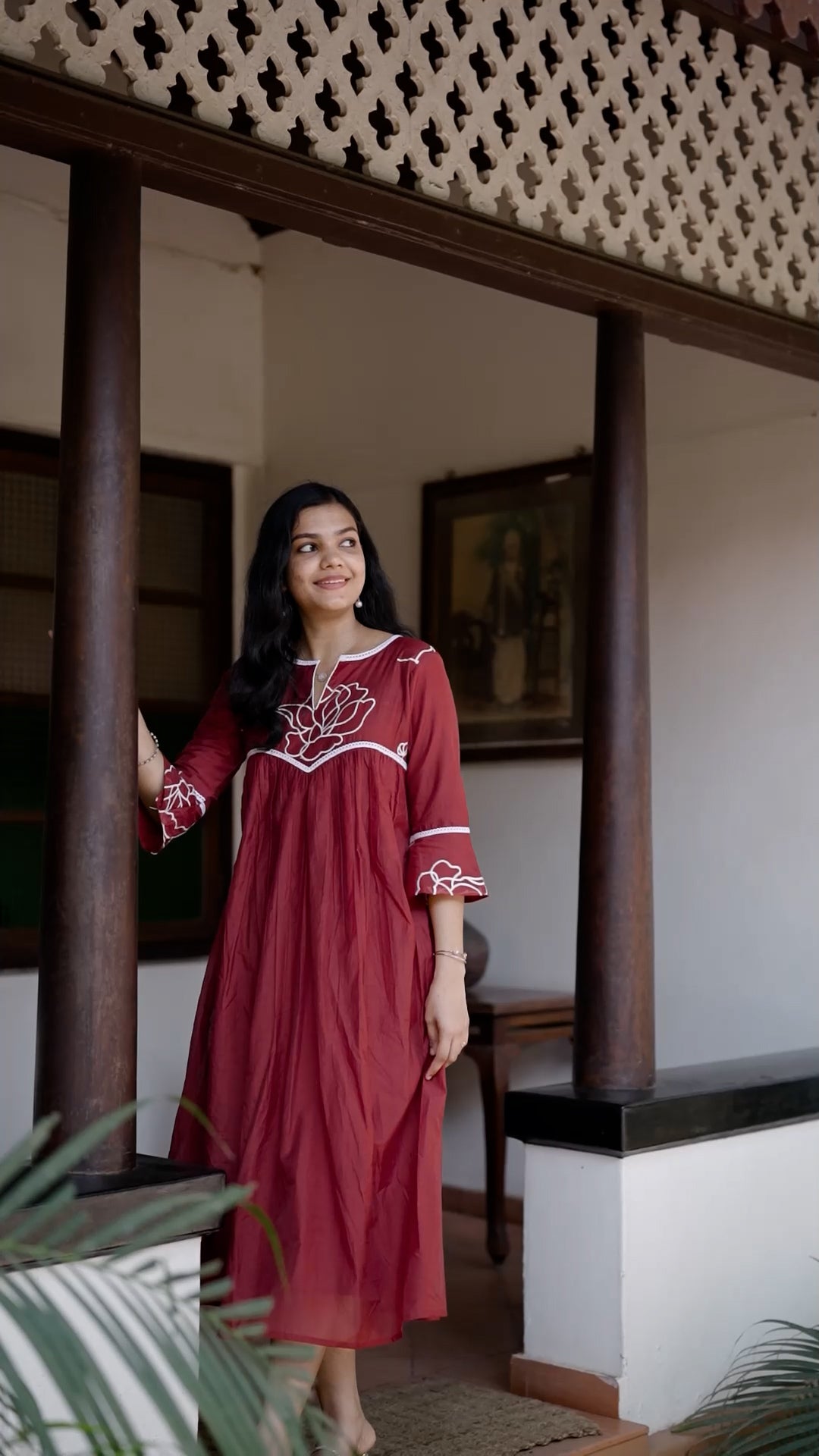 Mul Chanderi Kurti with Embroidery[RKS03]