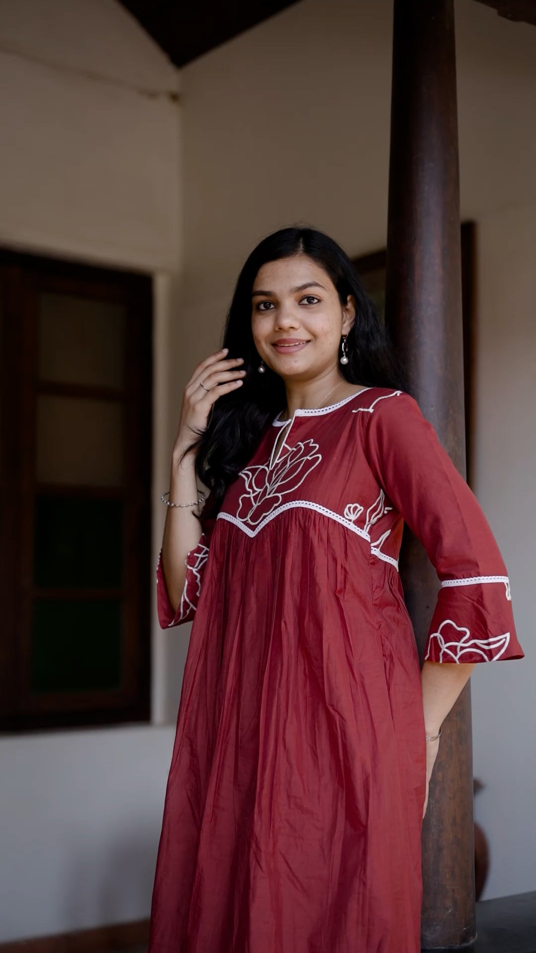 Mul Chanderi Kurti with Embroidery[RKS03]