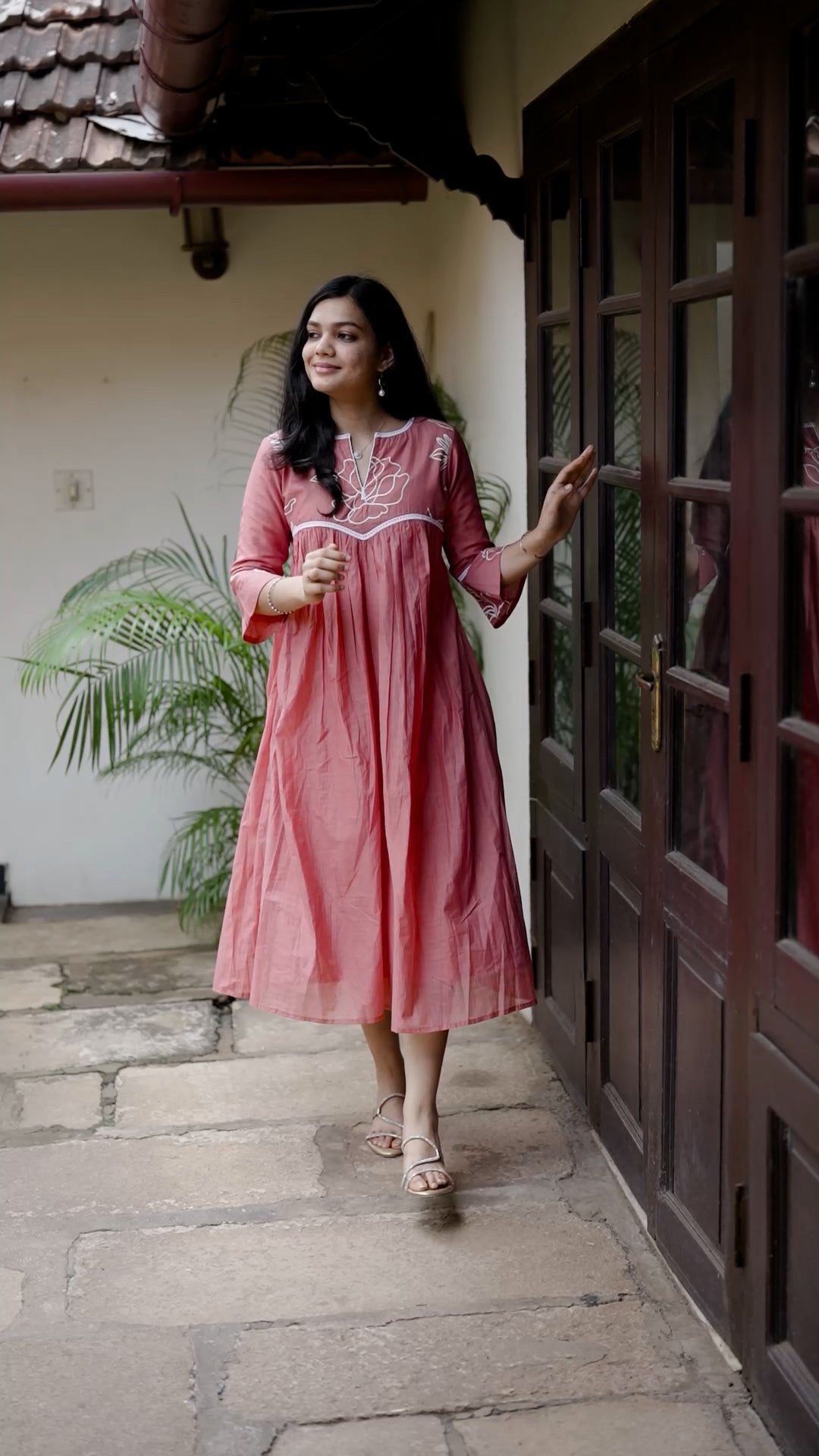 Mul Chanderi Kurti with Embroidery[RKS01]