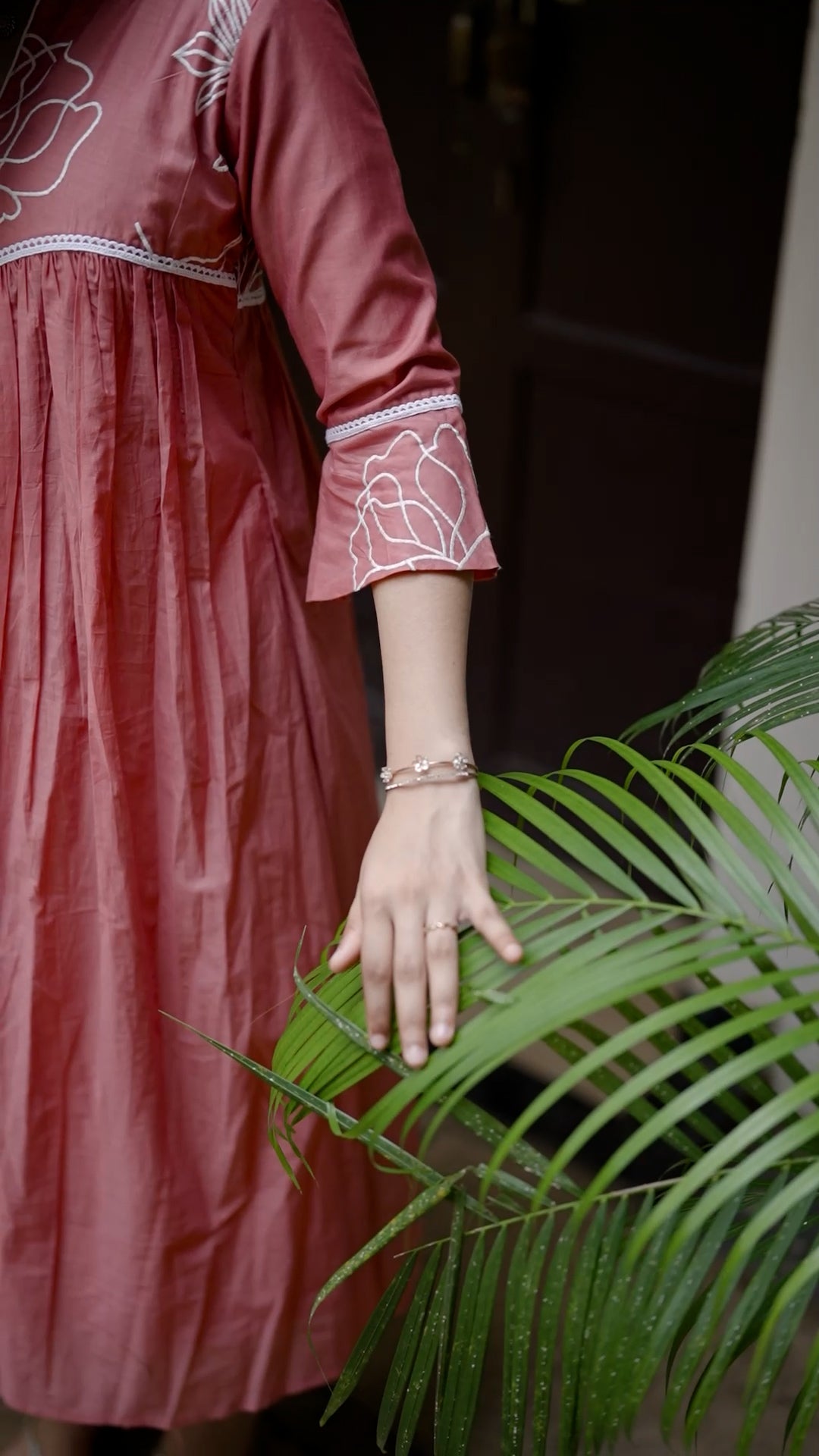 Mul Chanderi Kurti with Embroidery[RKS01]