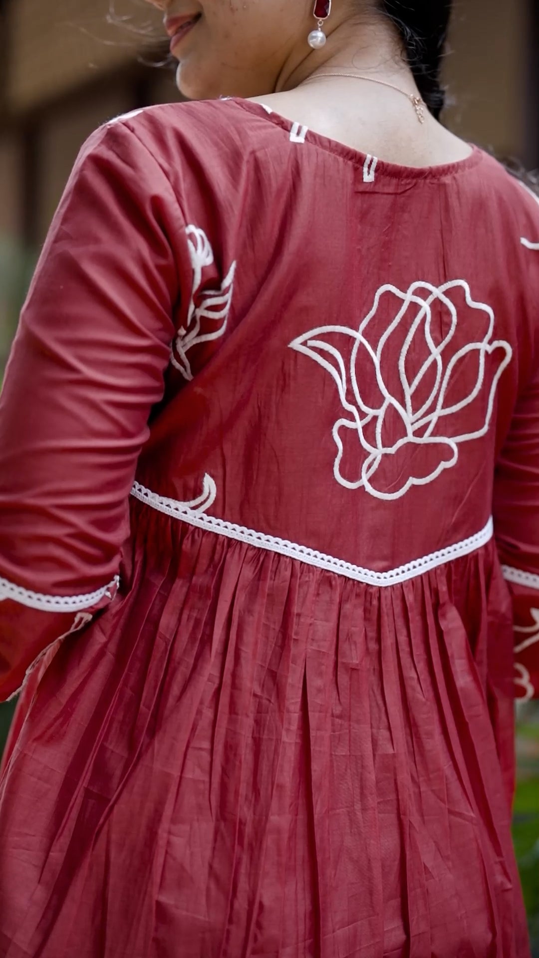 Mul Chanderi Kurti with Embroidery[RKS03]