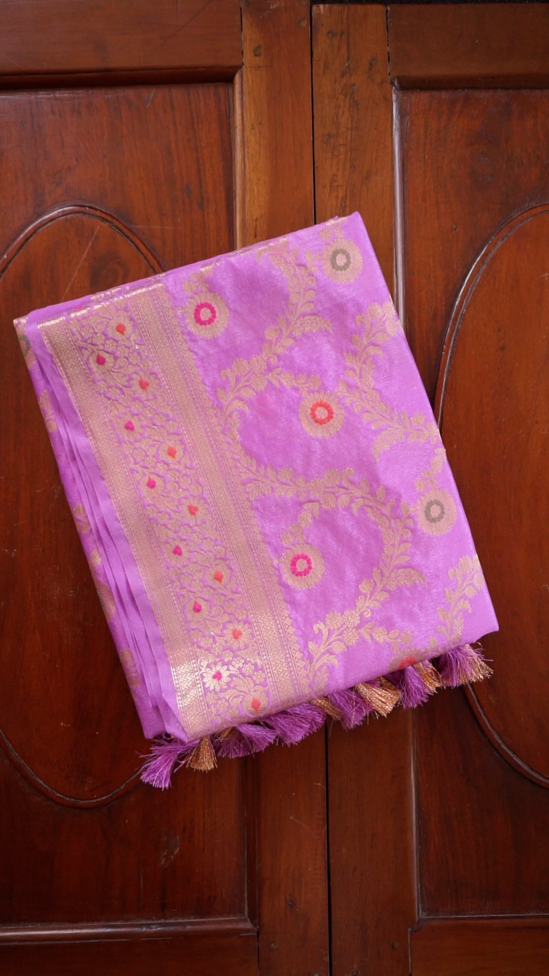 Elegant Lavender Soft Silk Saree with Zari Work [AV18]