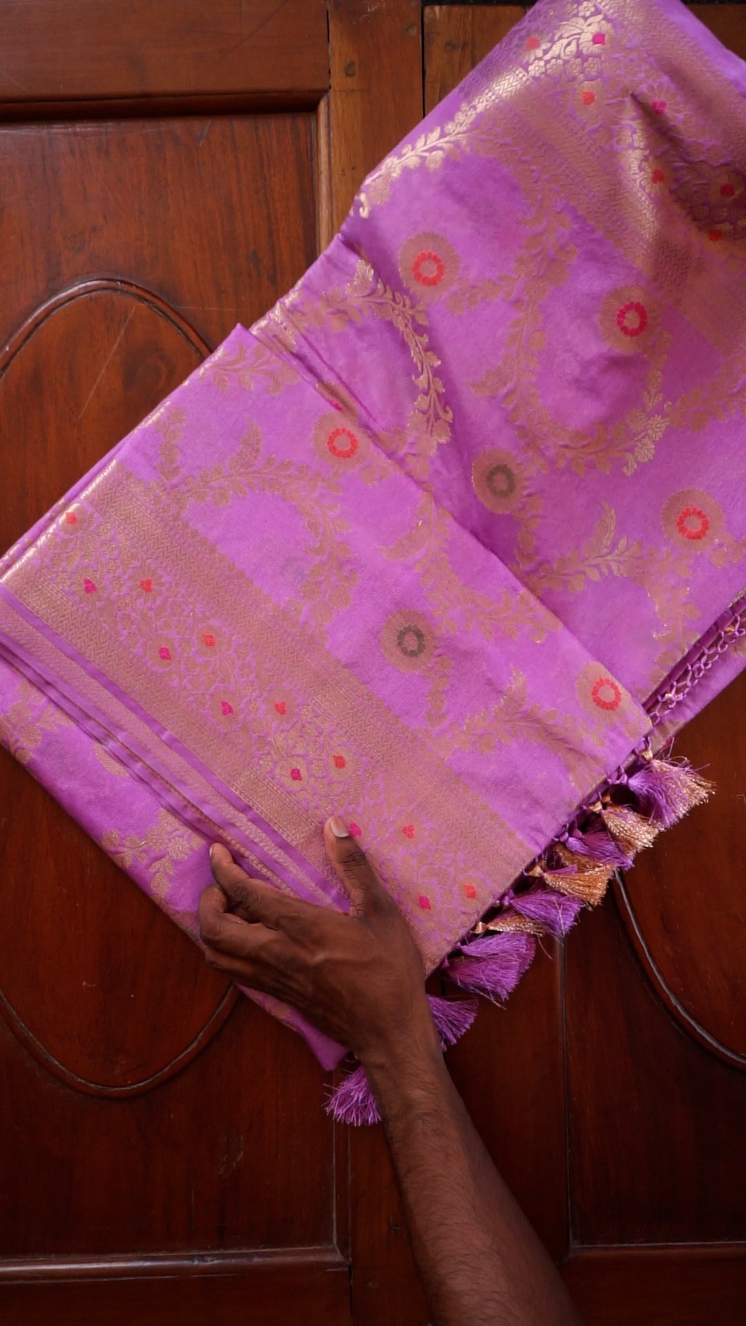 Elegant Lavender Soft Silk Saree with Zari Work [AV18]