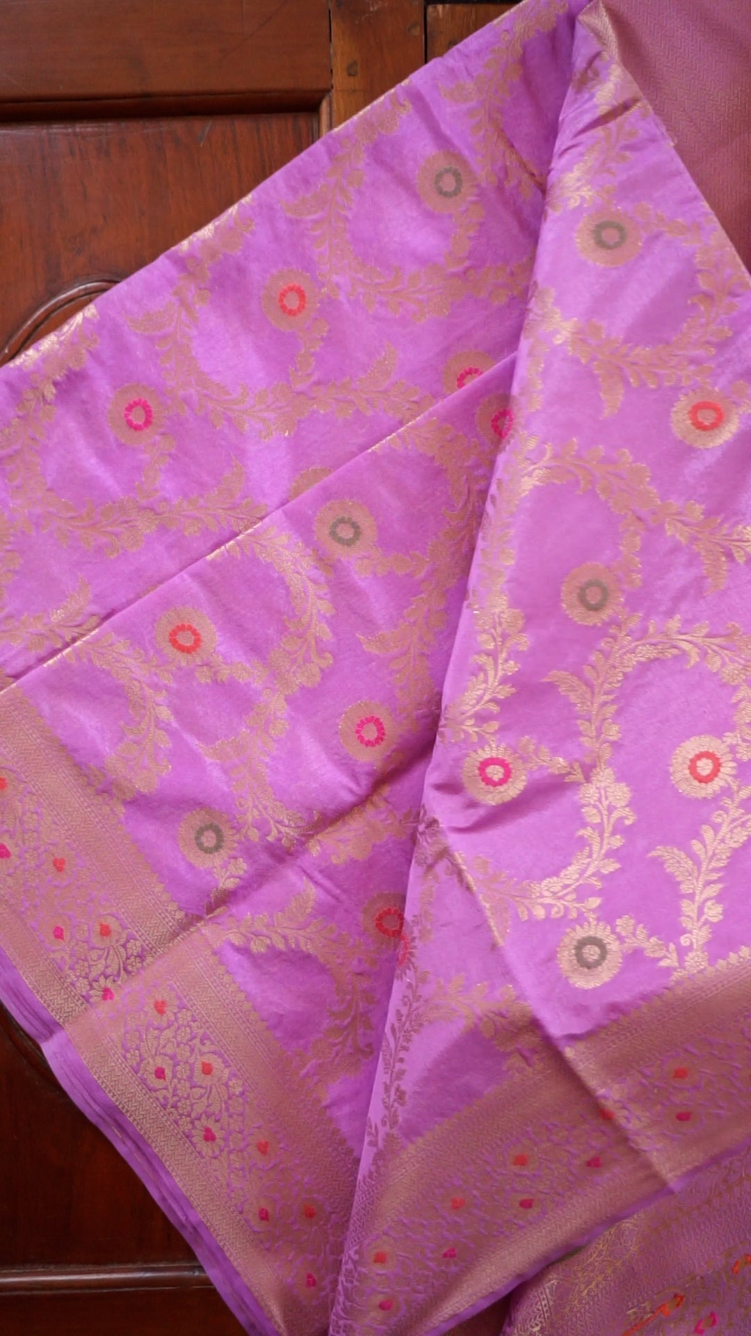 Elegant Lavender Soft Silk Saree with Zari Work [AV18]