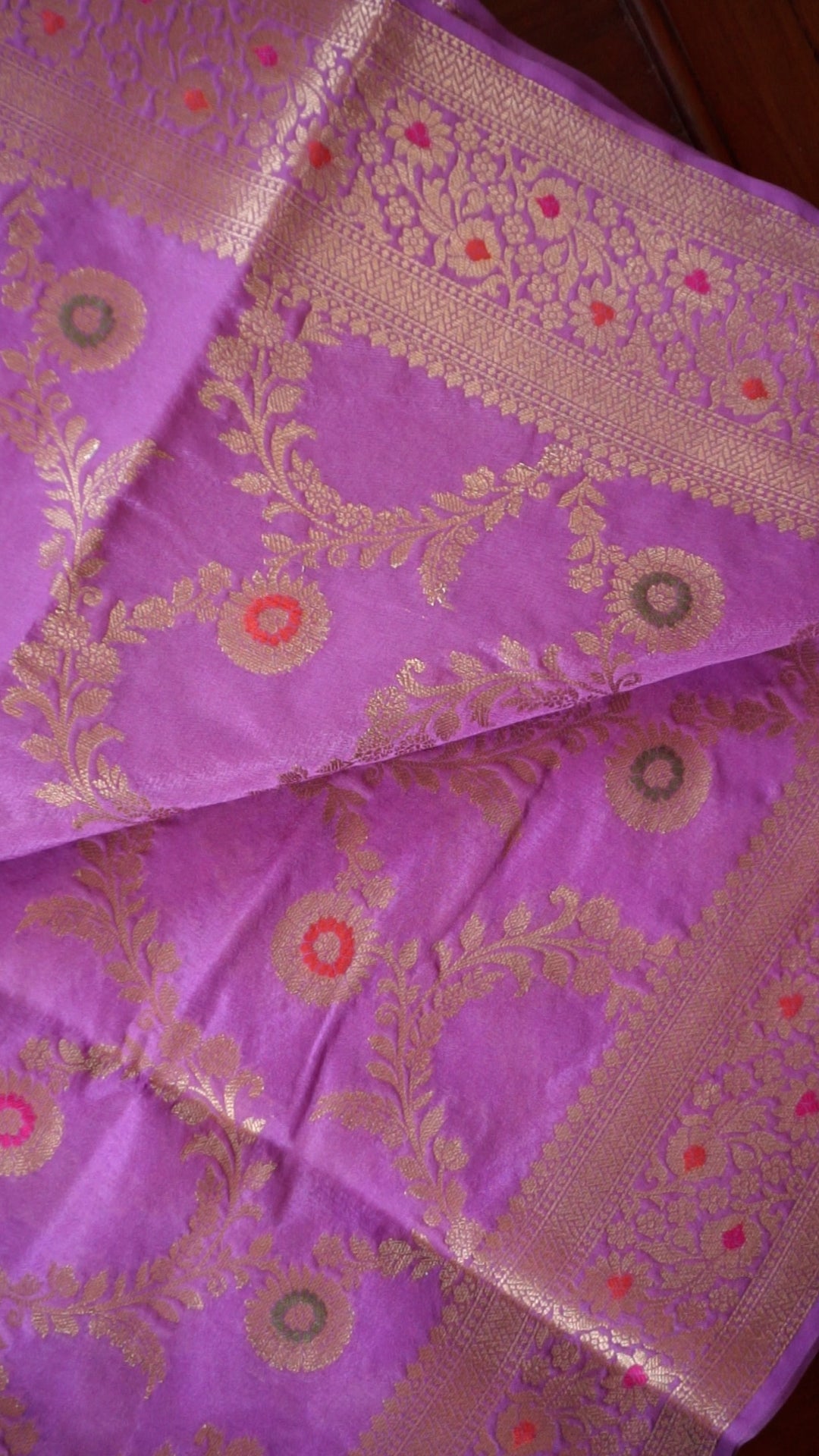 Elegant Lavender Soft Silk Saree with Zari Work [AV18]