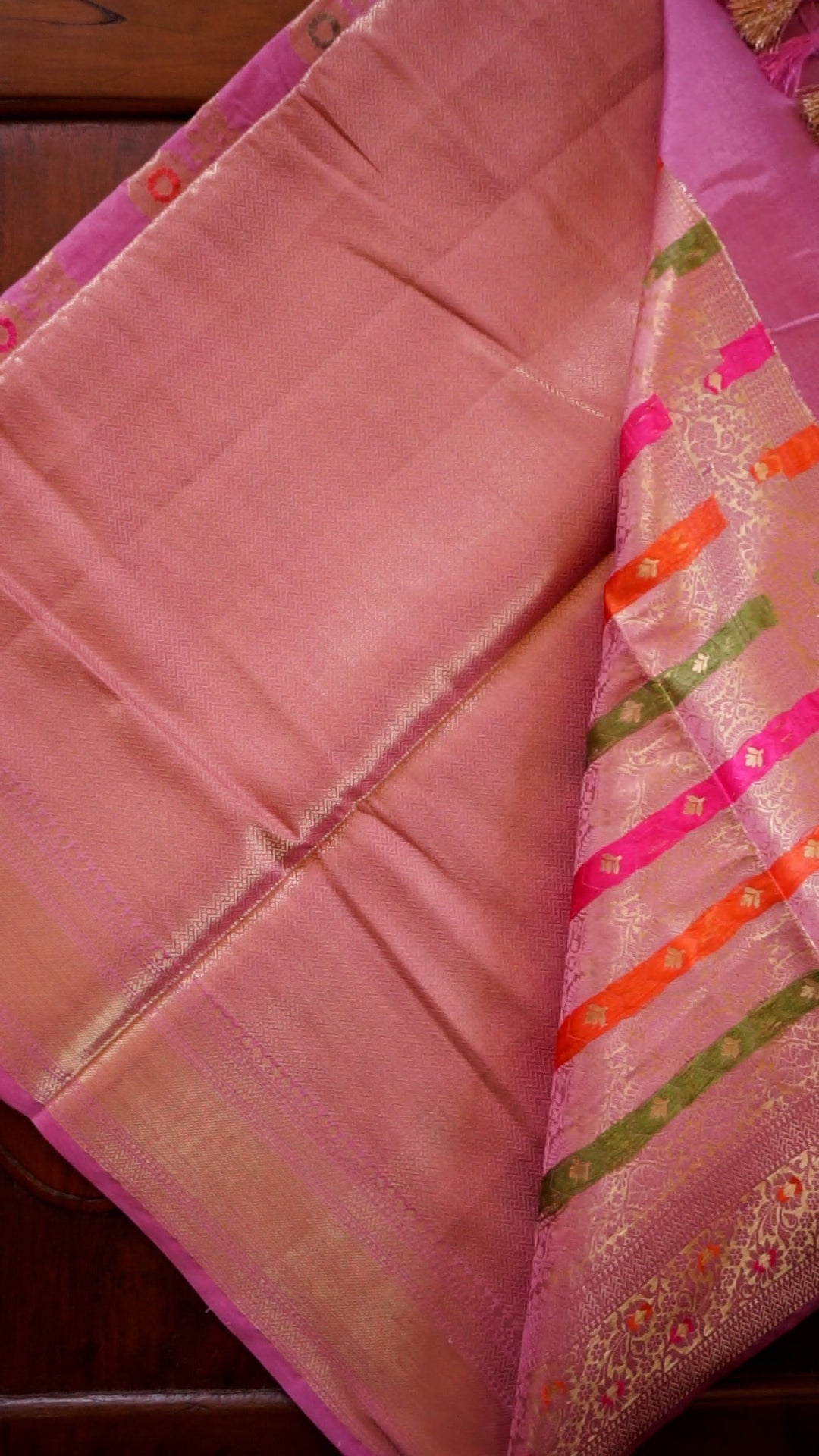 Elegant Pink Soft Silk Saree with Zari Work [AV15]