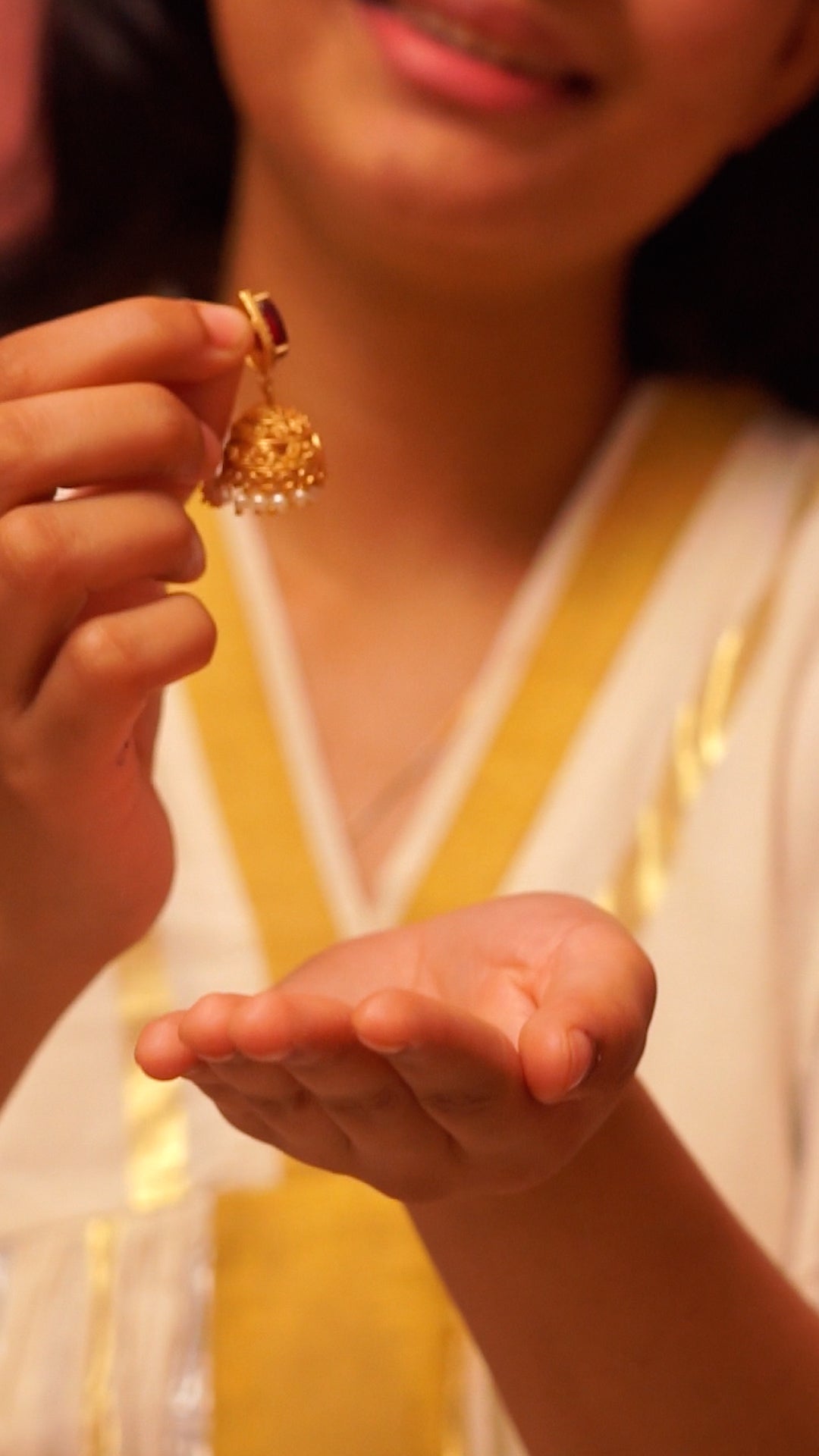 Ruby Stone Pearl Jhumka [MK022]