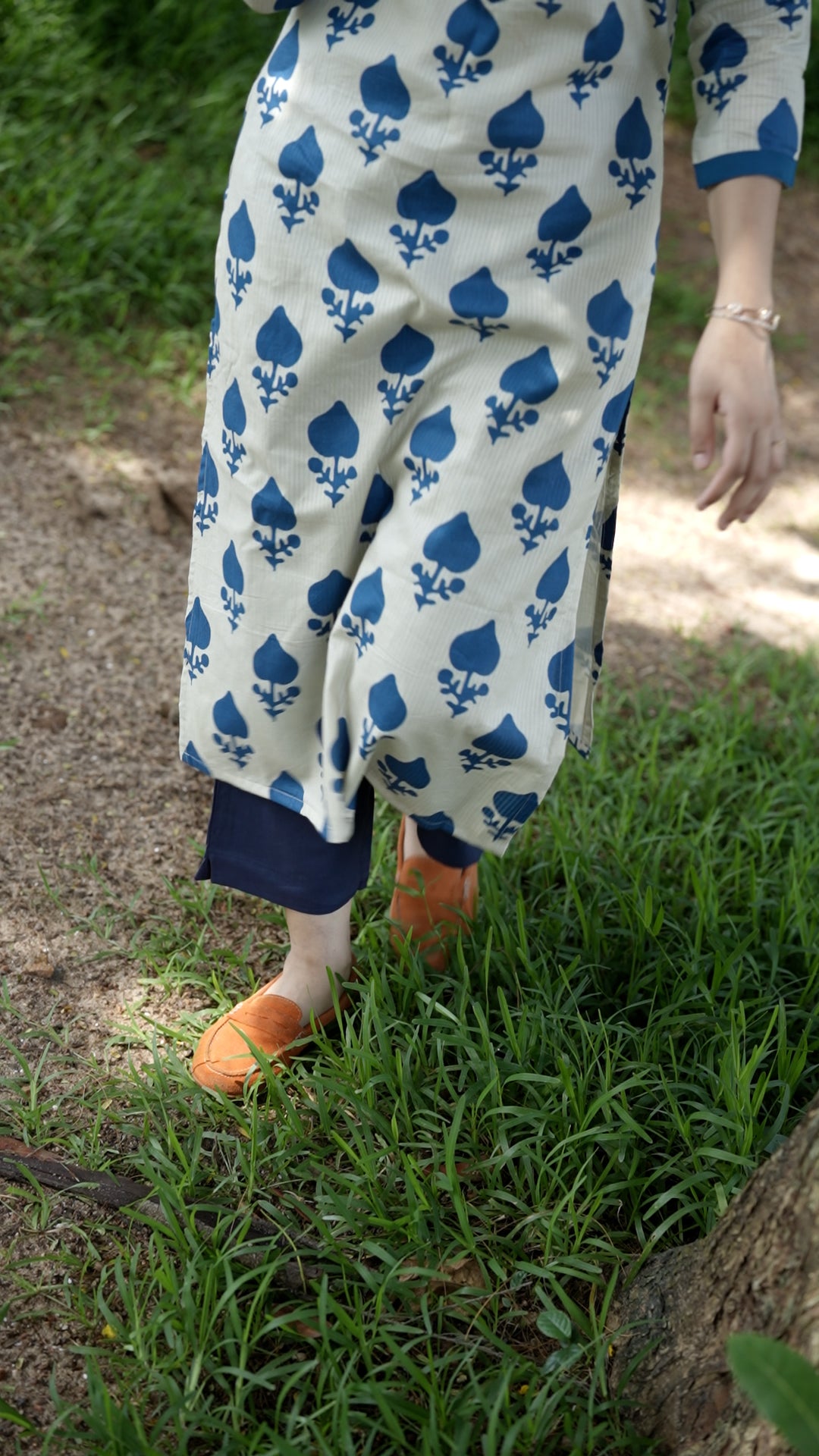 Premium Printed Cotton Kurthi with Contrast Detailing [ZD15]