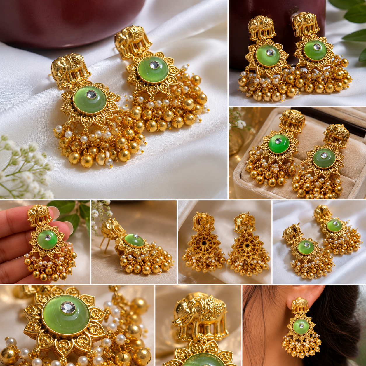 Gajraani Gold Dangler Earrings [MK20]