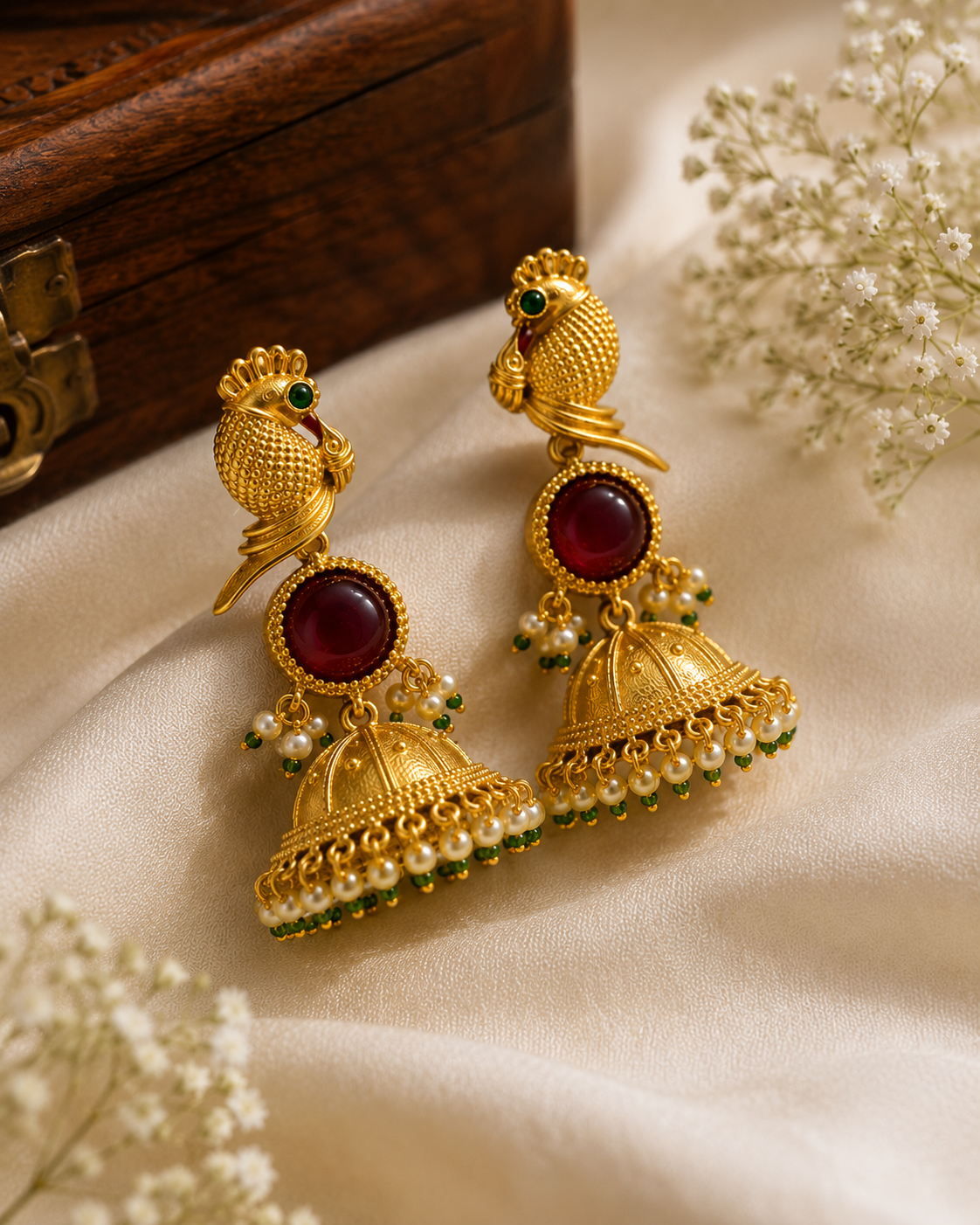 Mayil jhumki earrings [MK21]