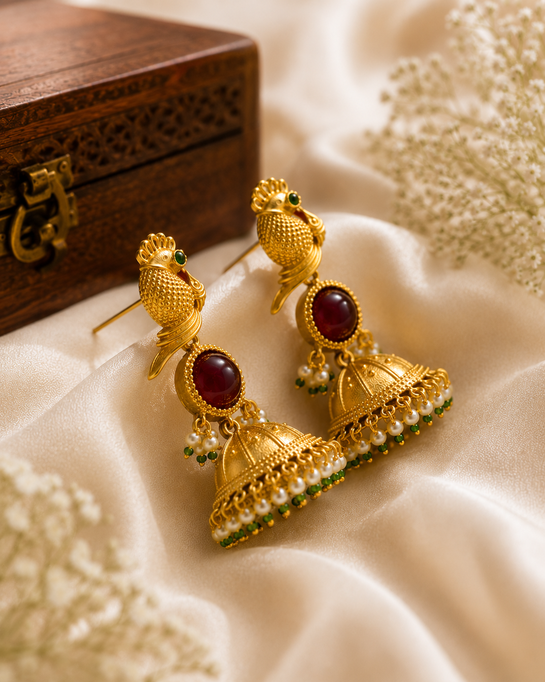 Mayil jhumki earrings [MK21]