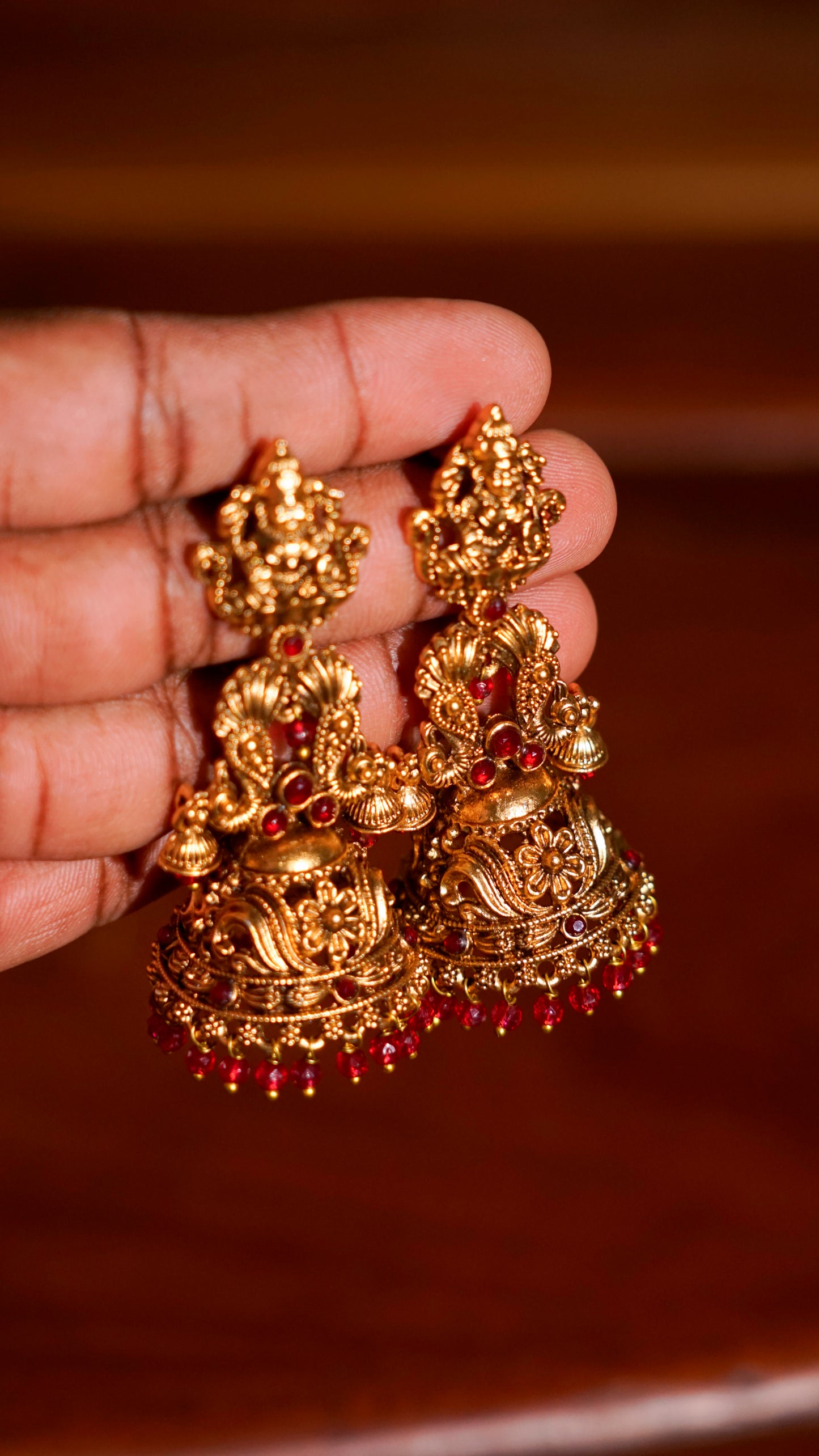 Antique Temple Jhumka Earrings [MK7]