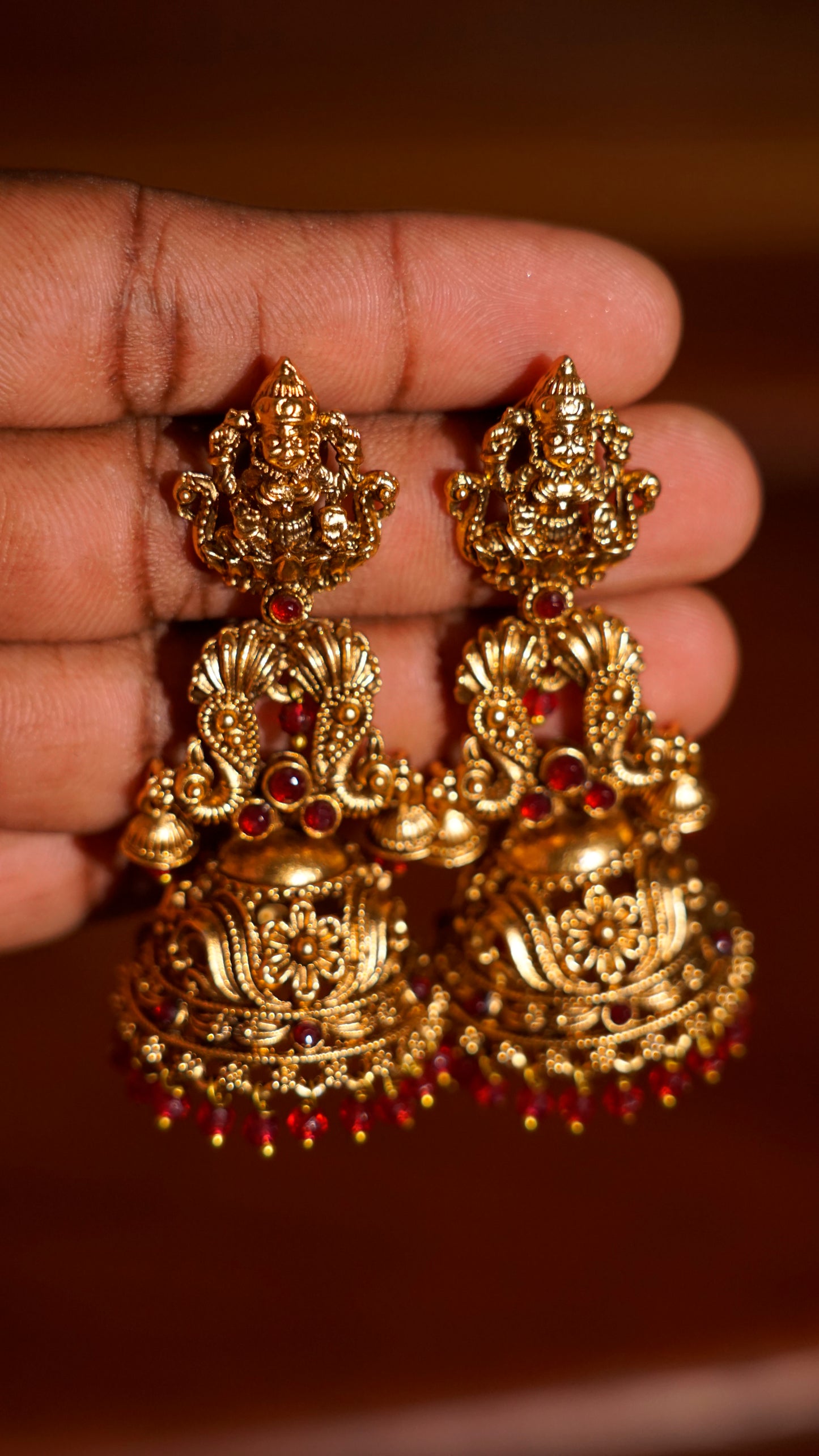 Antique Temple Jhumka Earrings [MK7]