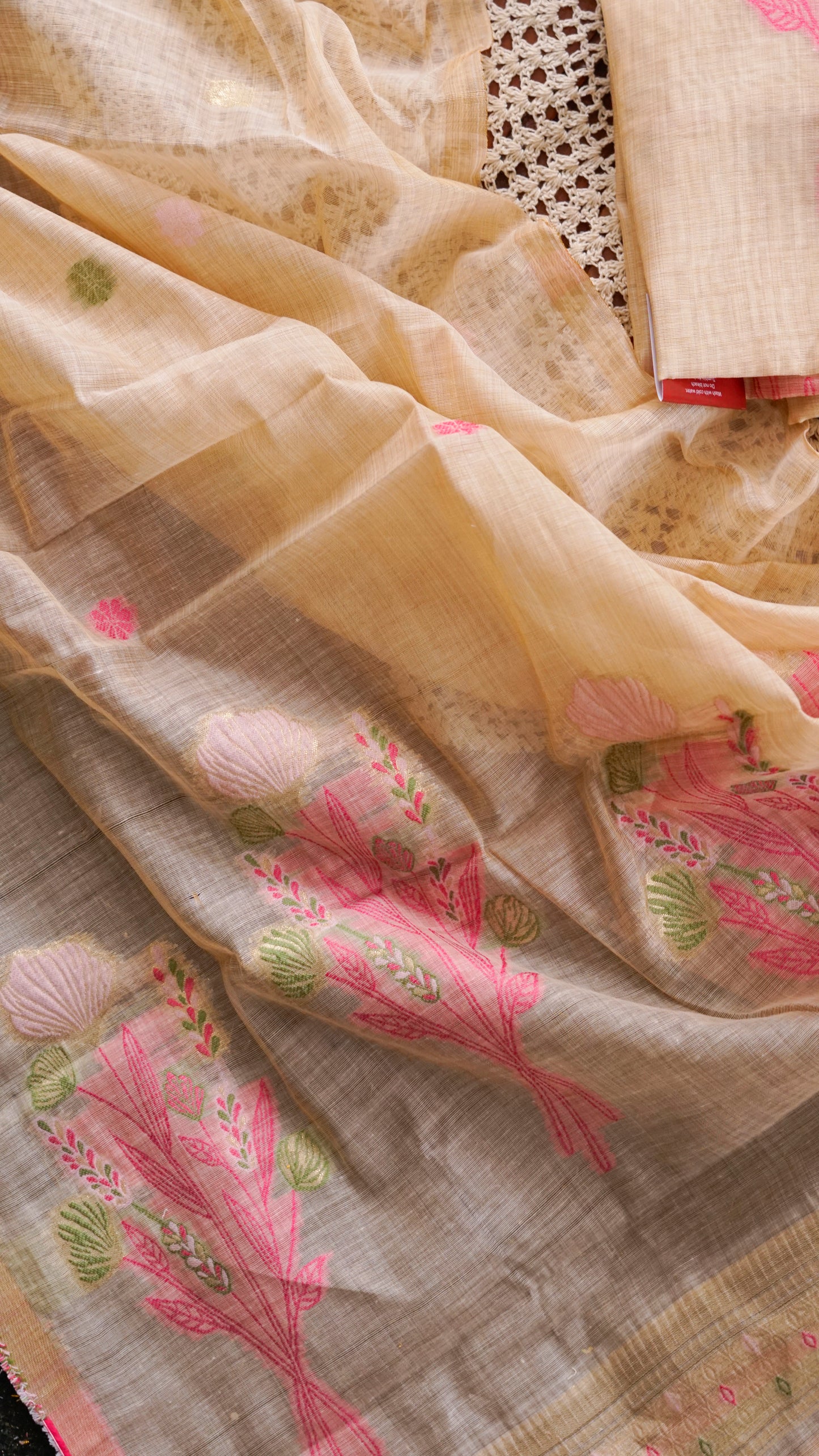 Onam Special Cotton Chanderi Unstitched Salwar Set [GUG229]