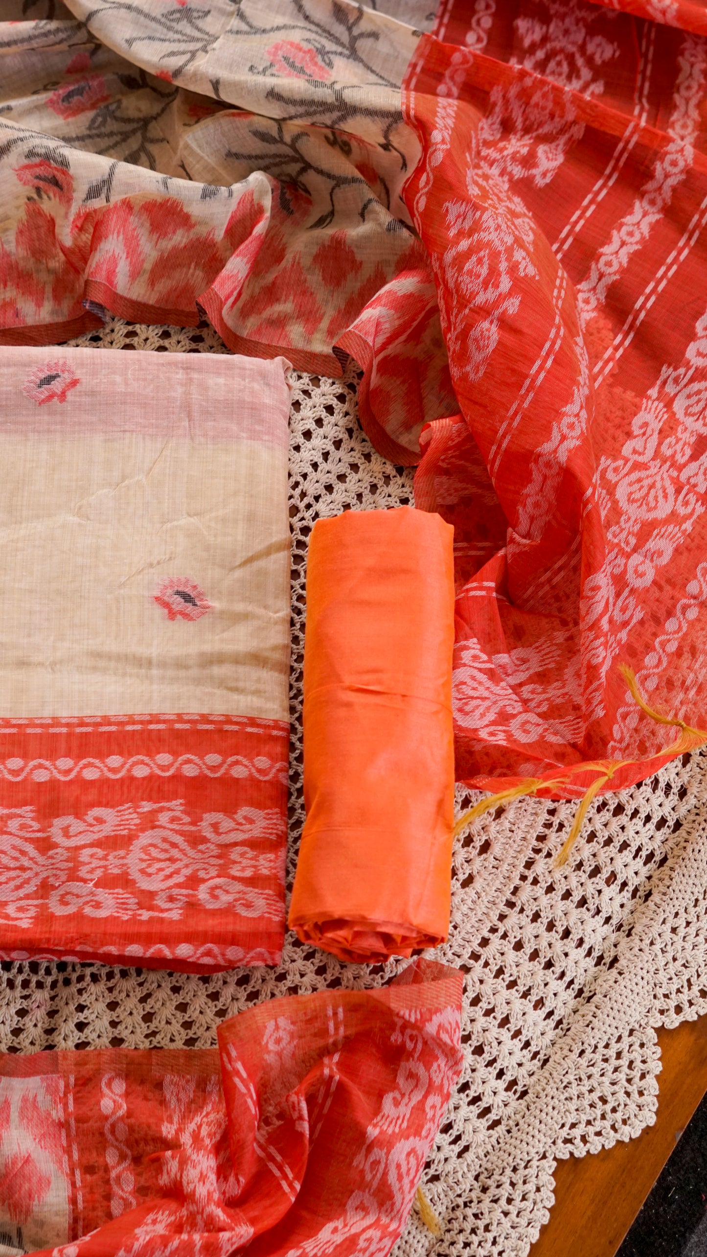 Onam Special Cotton Chanderi Unstitched Salwar Set [GUG262]