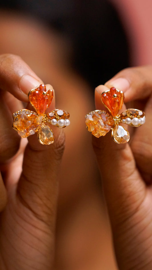 Elegant Floral Earrings [J96]