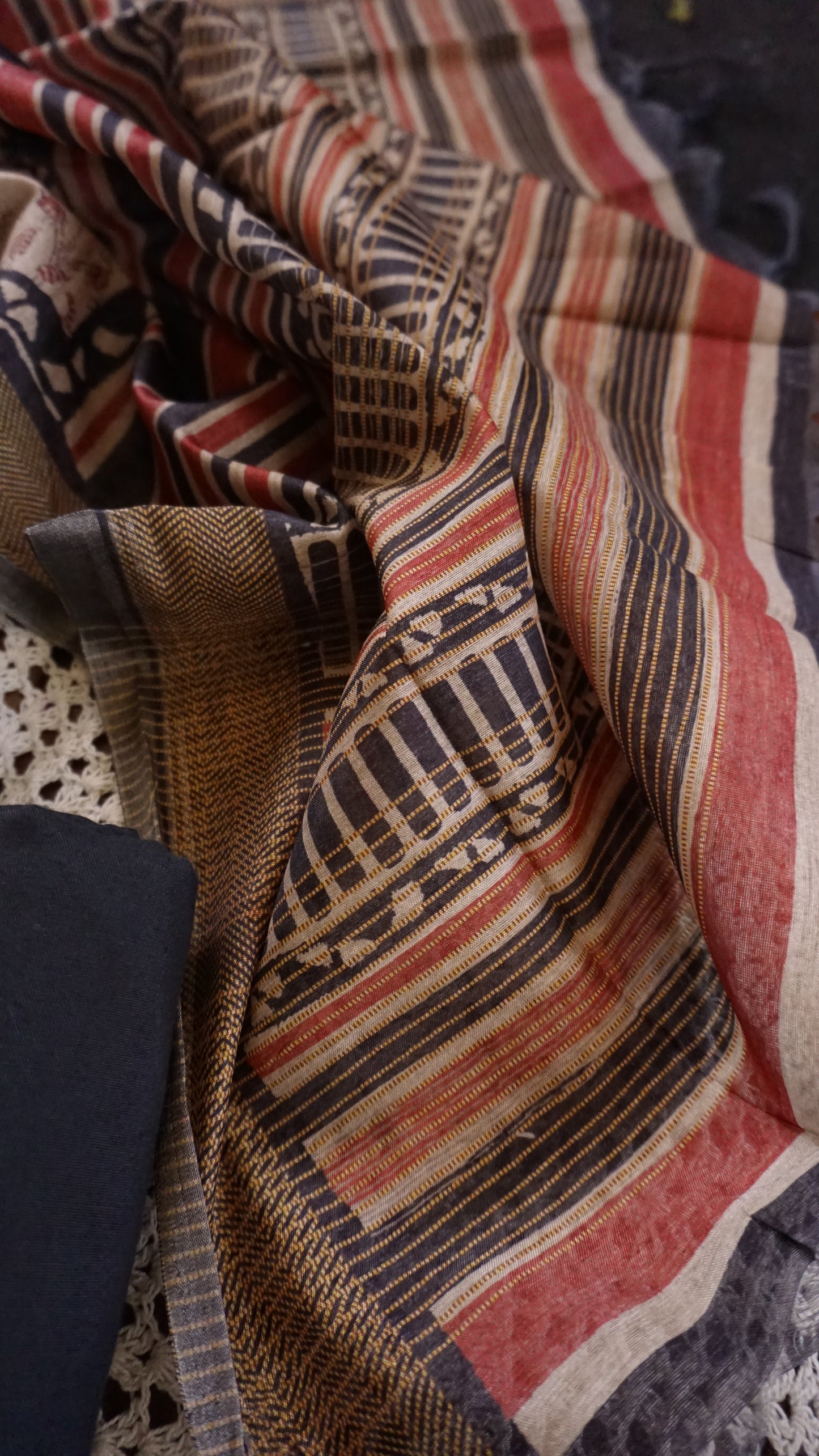 Tussar Chanderi Unstitched Salwar Set [GUD47]