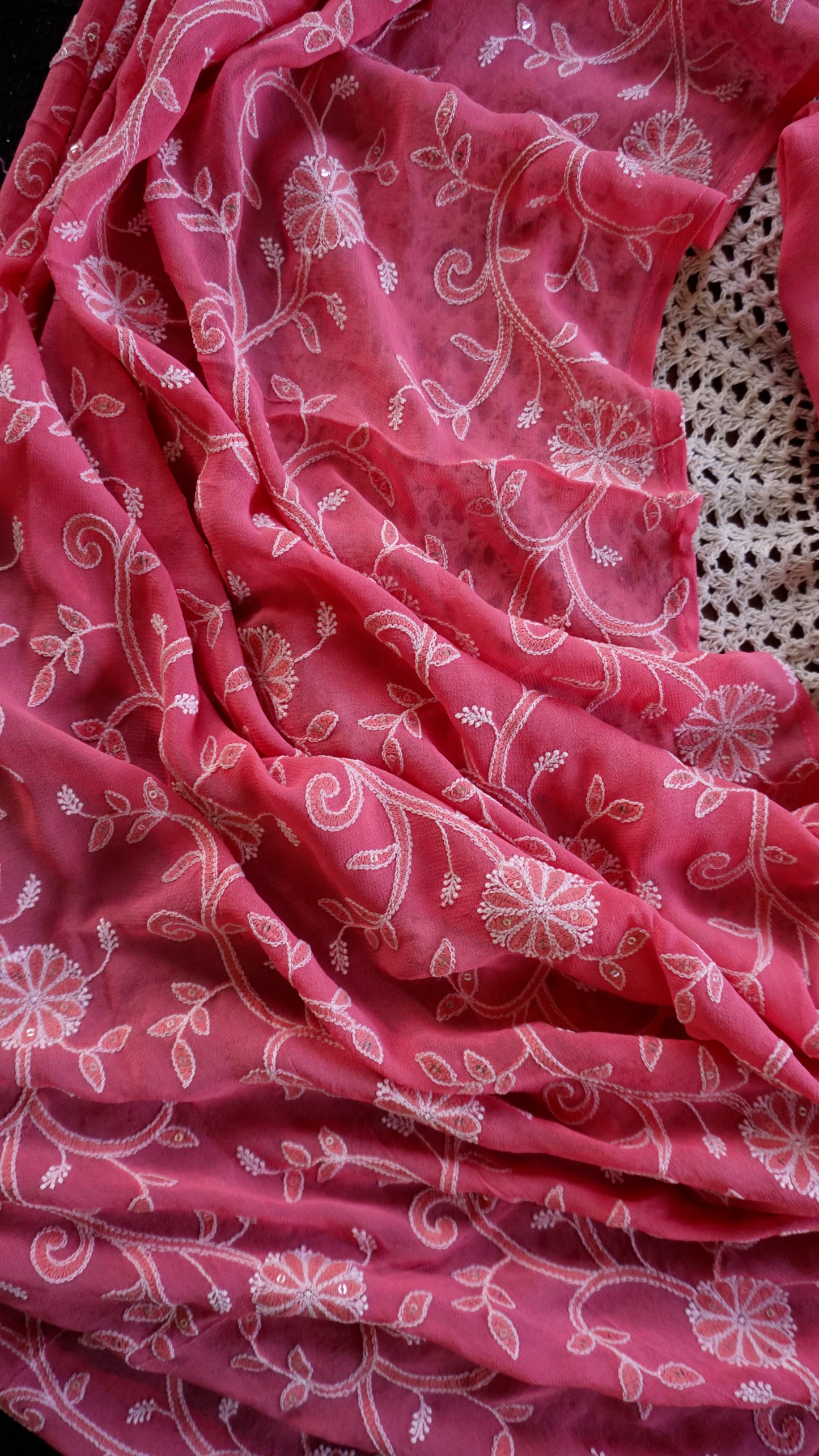 Elegant Pink Georgette Unstitched Salwar Suit [GUD221]