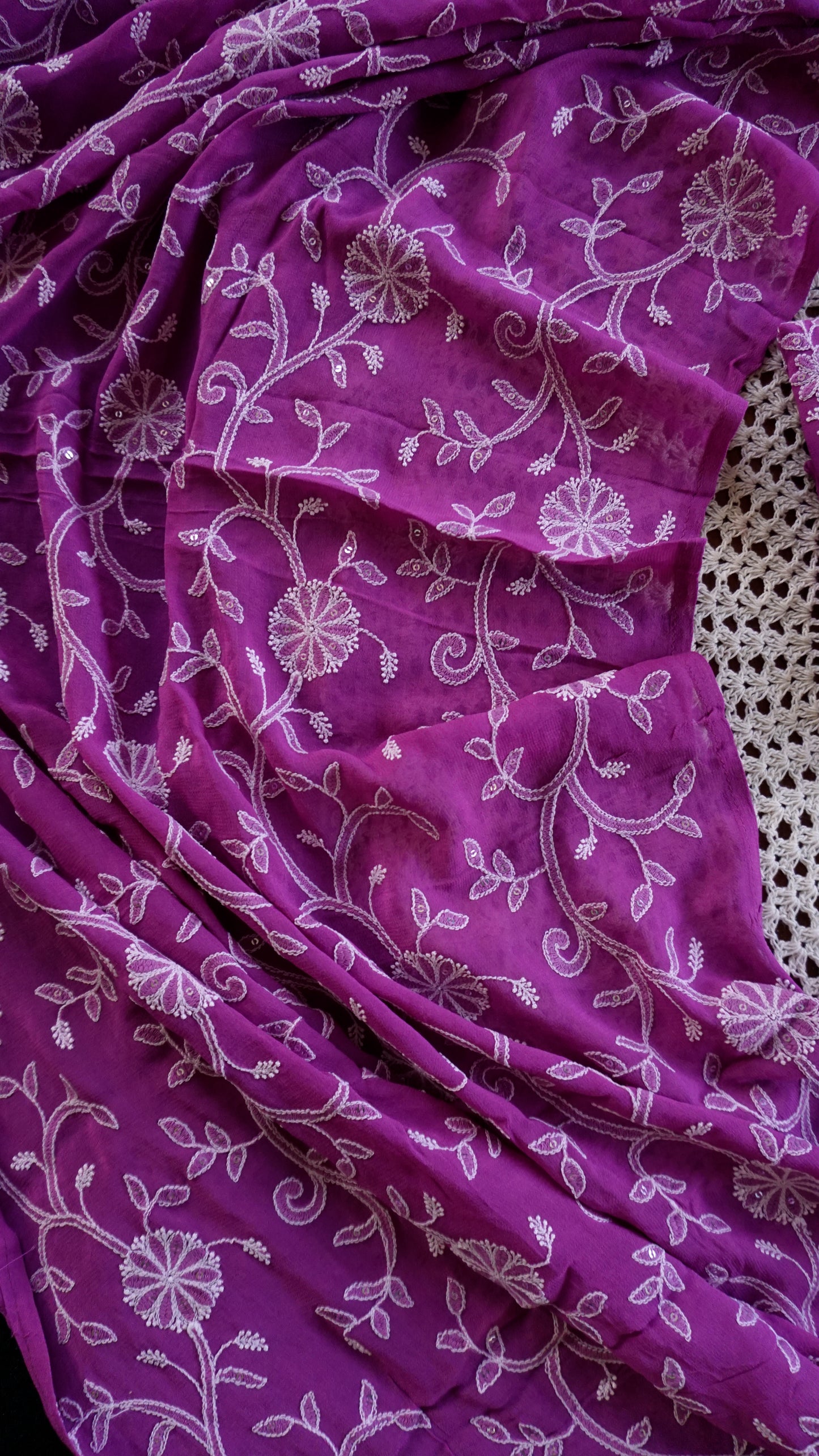 Elegant Magenta Georgette Unstitched Salwar Suit [GUD220]