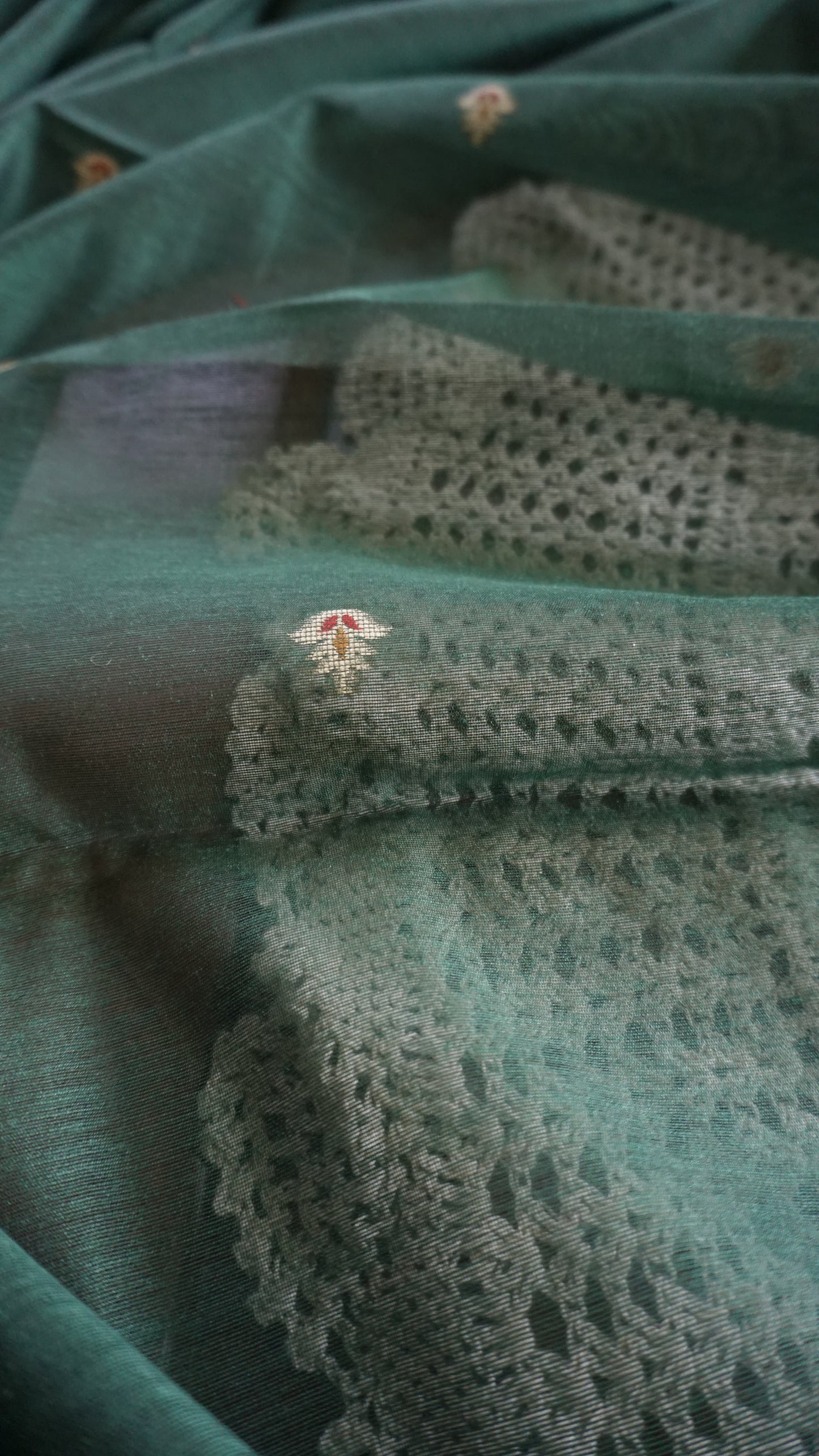 Forest Emerald Jamdani Salwar Set  [GUD367]