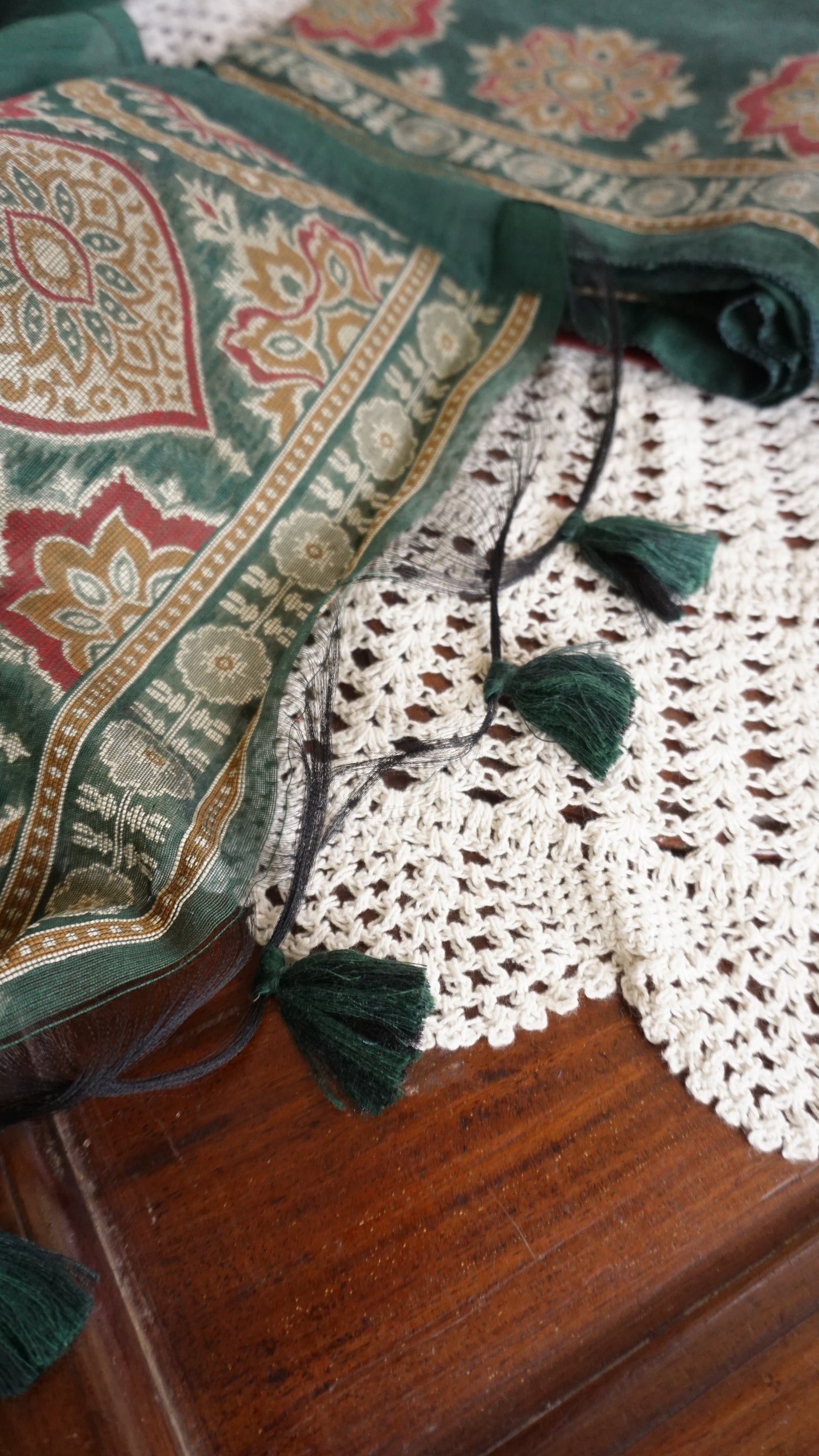 Forest Emerald Jamdani Salwar Set  [GUD367]