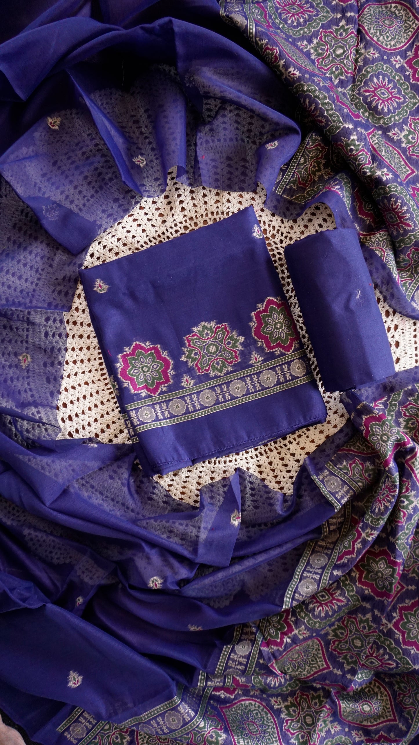 Midnight Navy Jamdani Salwar Set [GUD368]