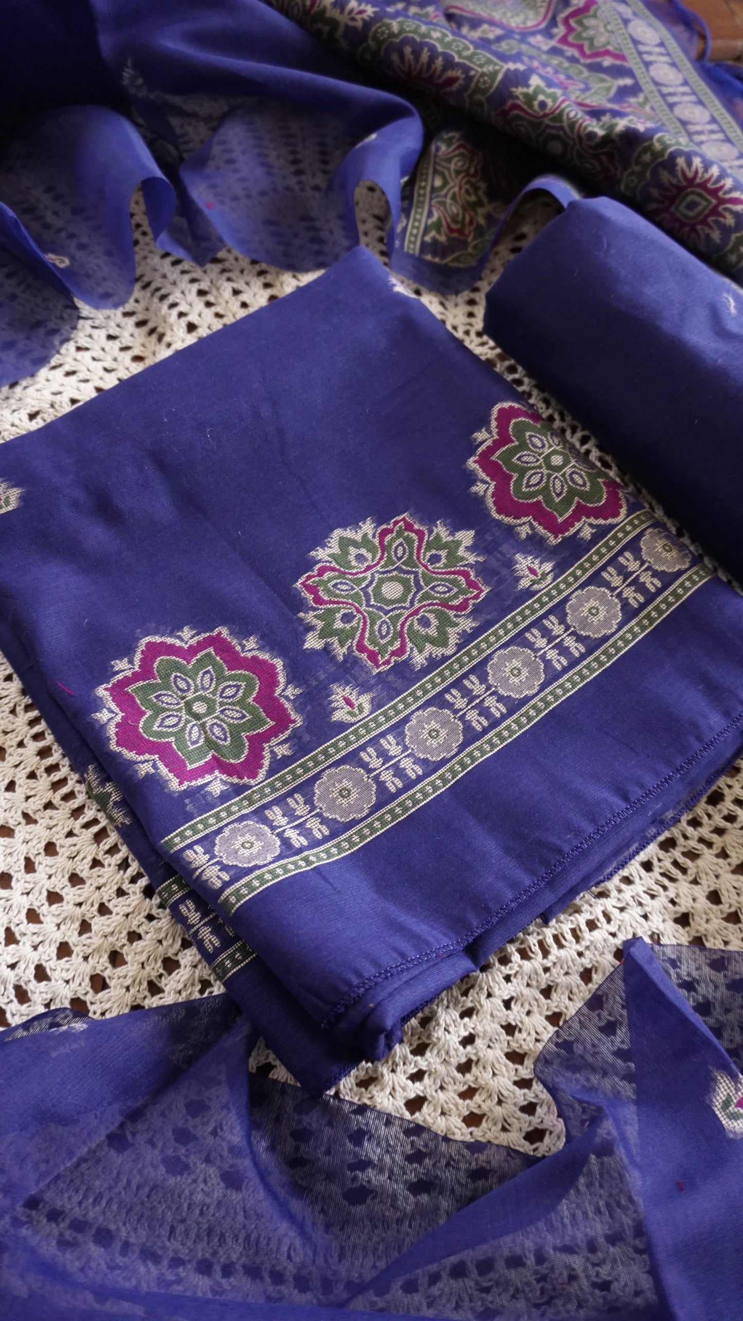 Midnight Navy Jamdani Salwar Set [GUD368]