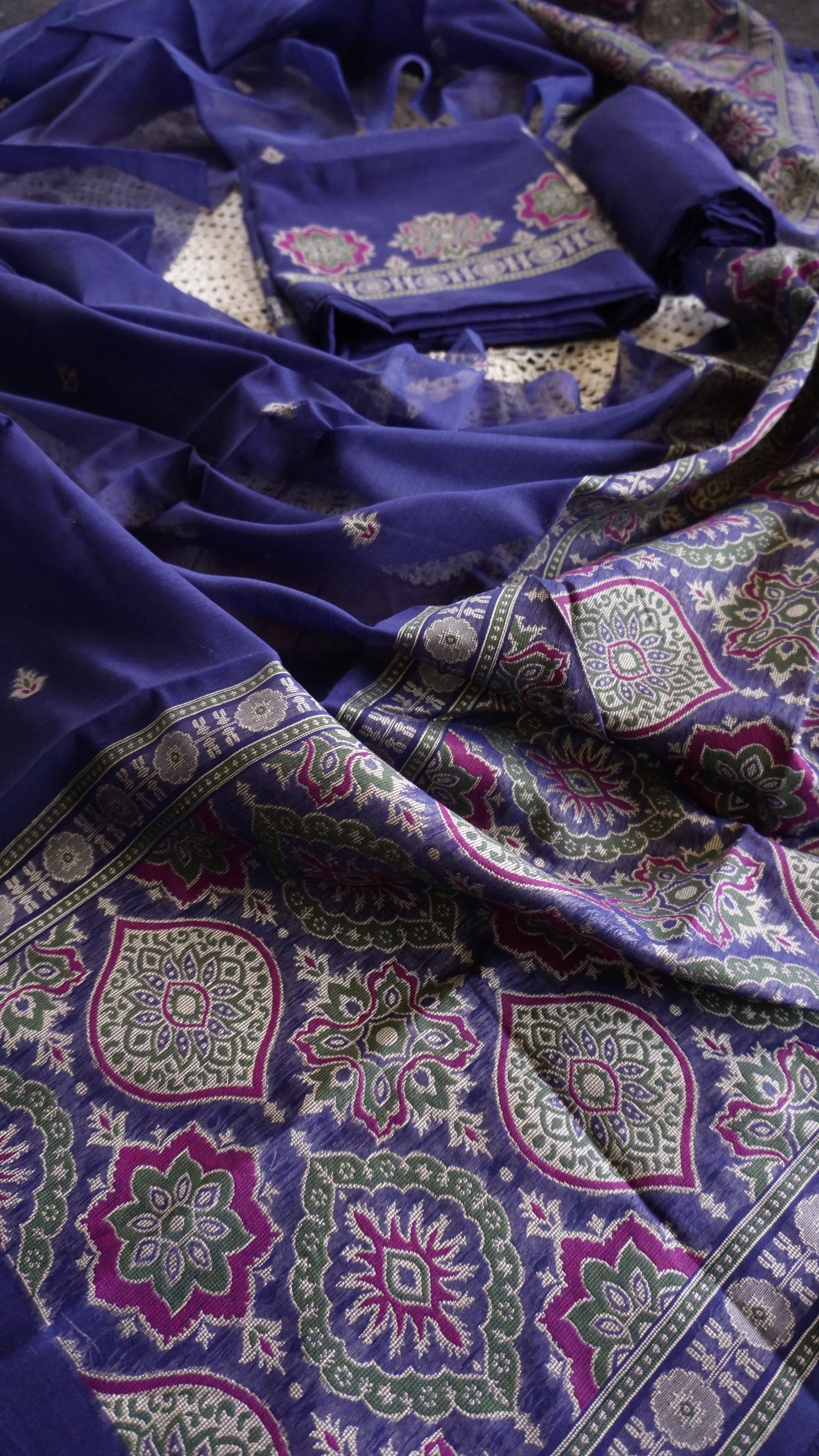 Midnight Navy Jamdani Salwar Set [GUD368]