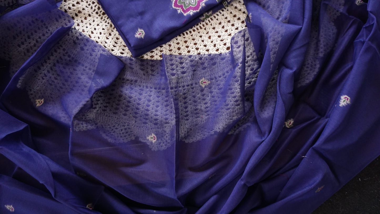 Midnight Navy Jamdani Salwar Set [GUD368]