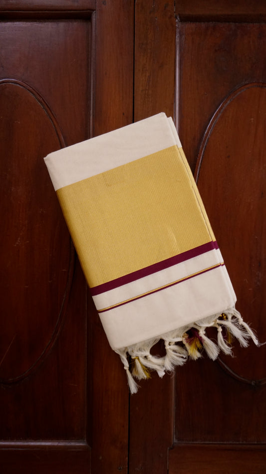 Classic White & Gold Traditional Saree [GUD247]