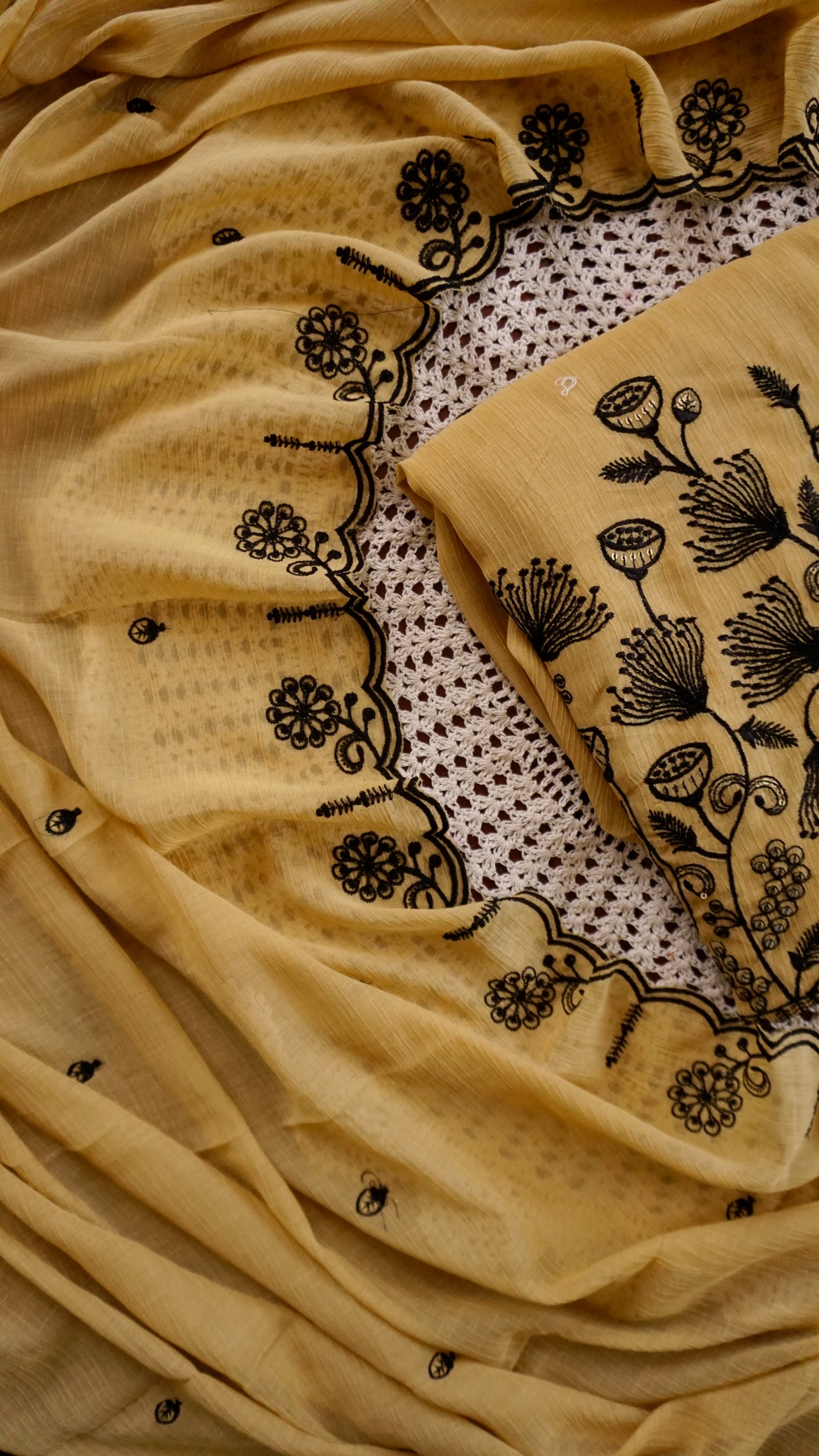 Crushed Georgette Unstitched Salwar Set  [GUD420]