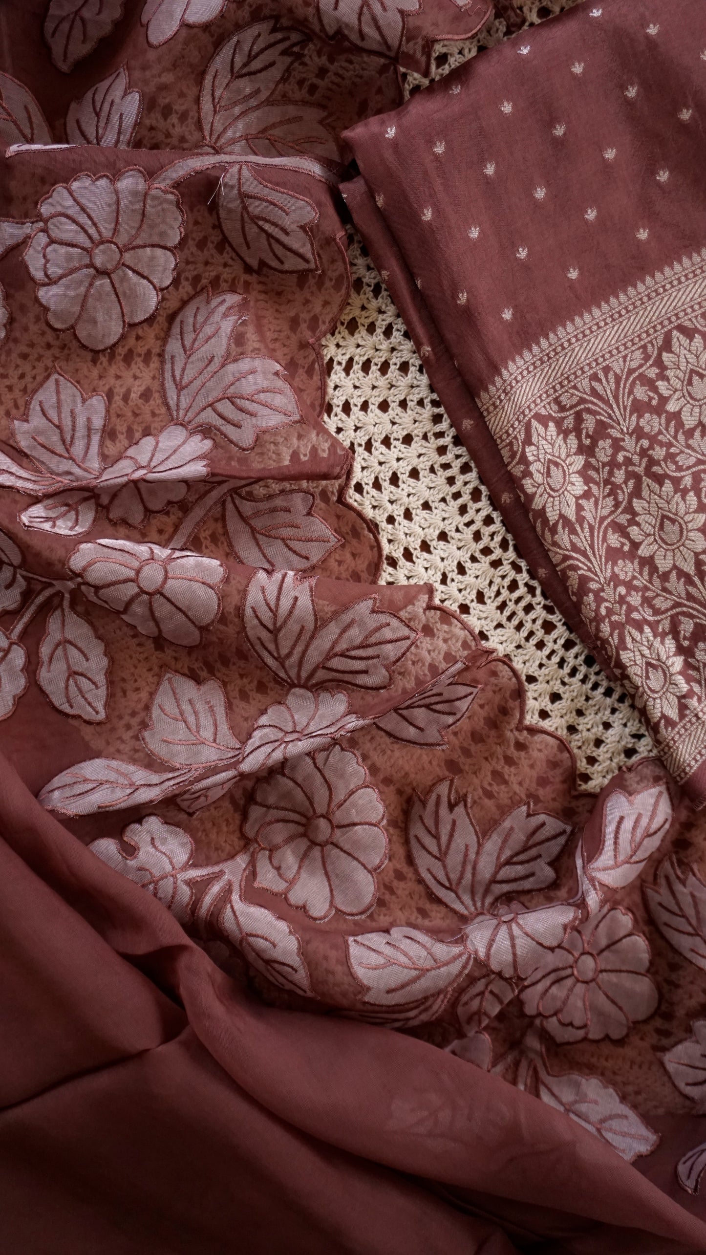 Banarasi Silk Unstitched Salwar Suit with Zari Work [GUD360]