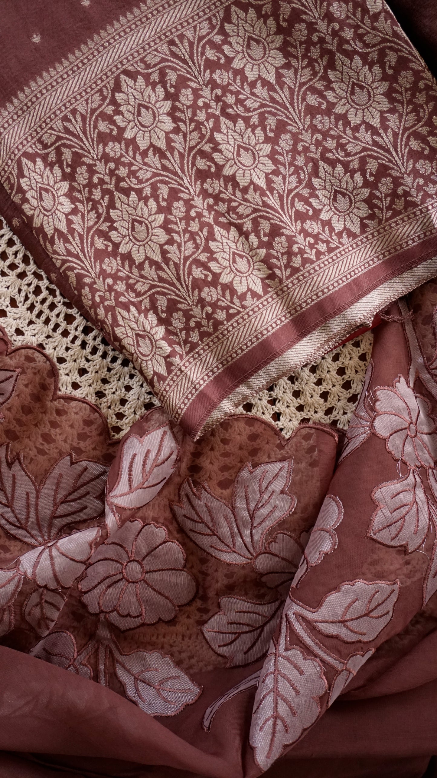 Banarasi Silk Unstitched Salwar Suit with Zari Work [GUD360]