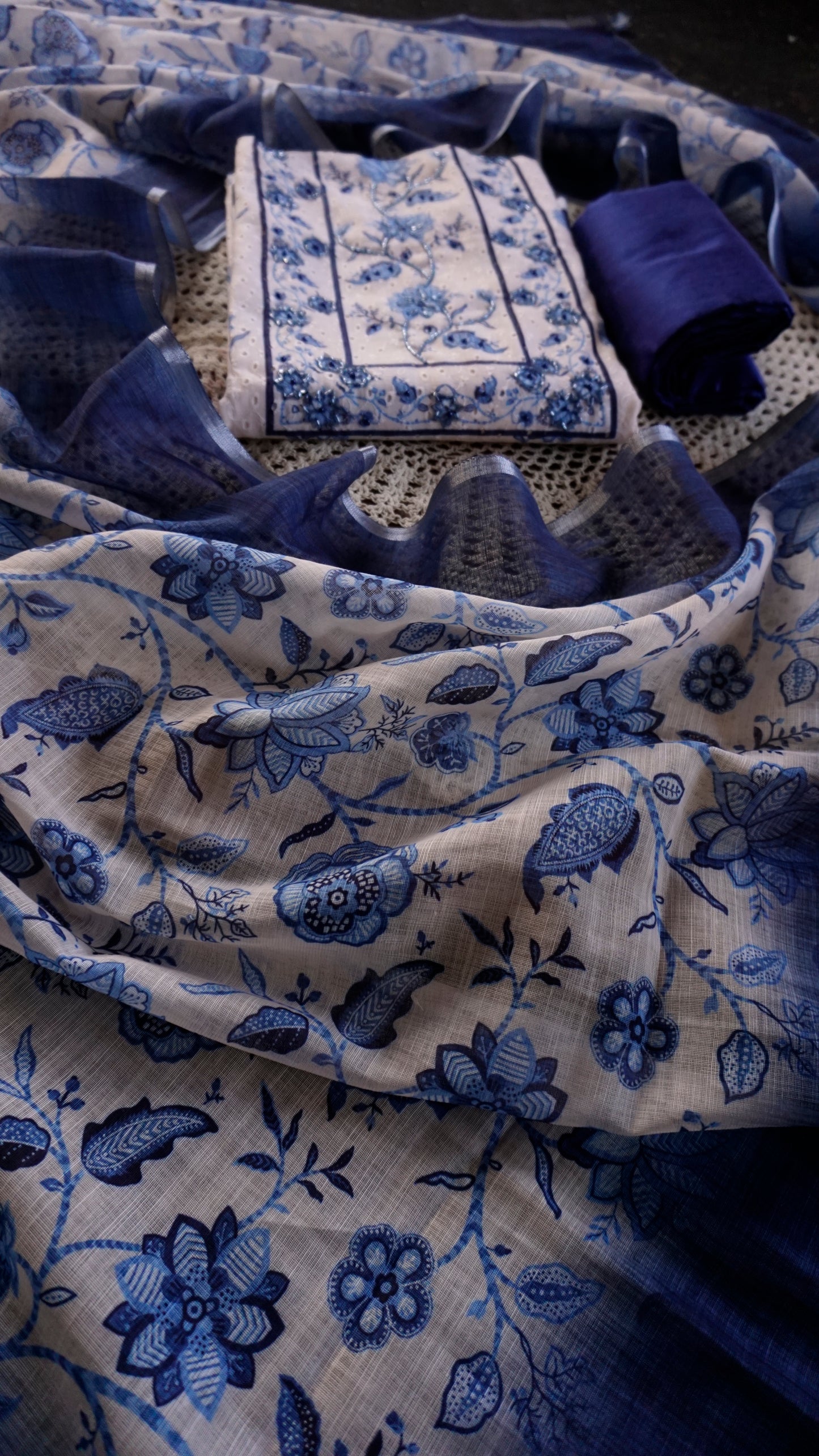 Premium Cotton Hakoba Unstitched Salwar Set [GUD381]
