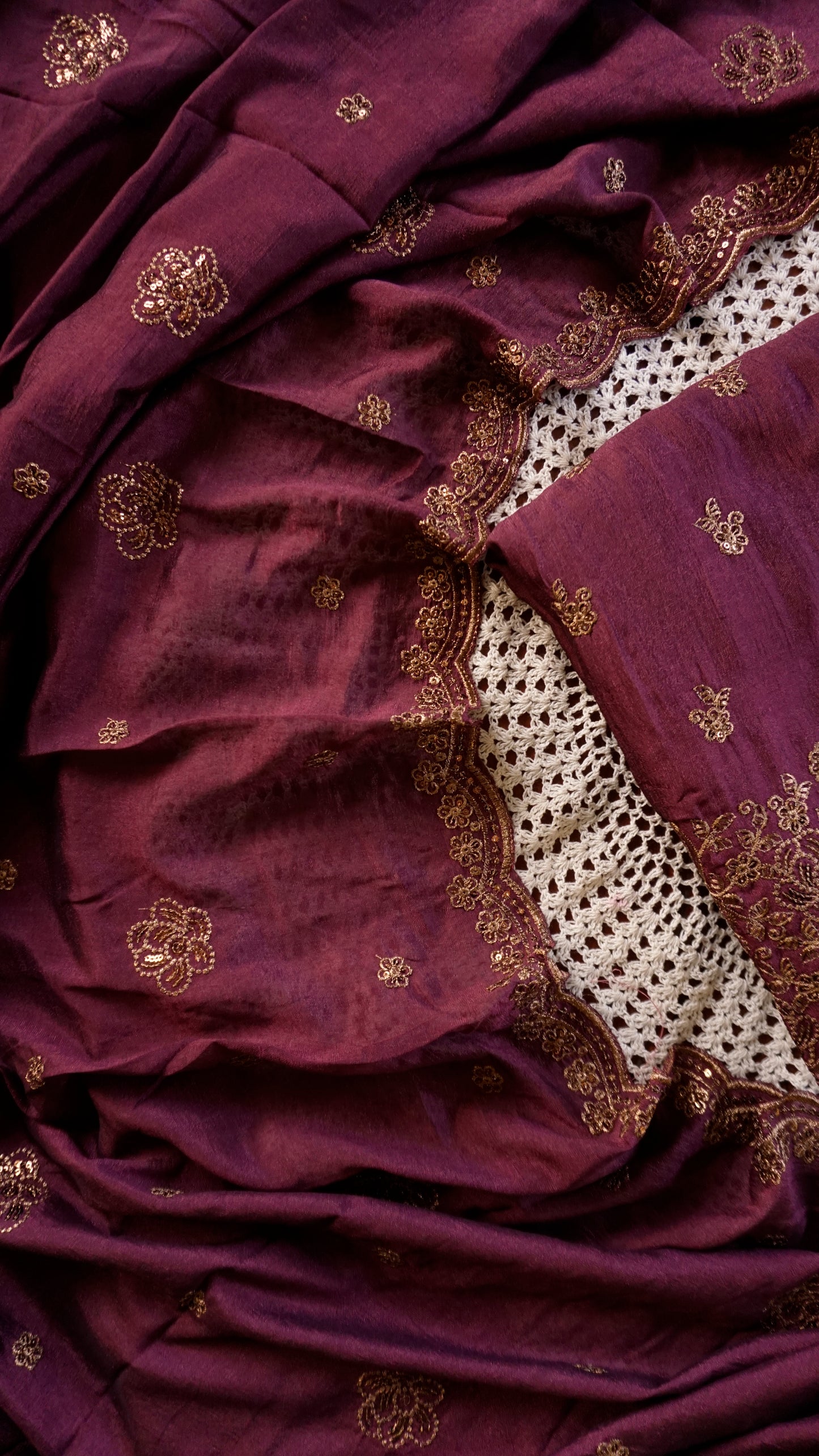 Elegant Vijithra Silk Unstitched Salwar Set  [GUD374]