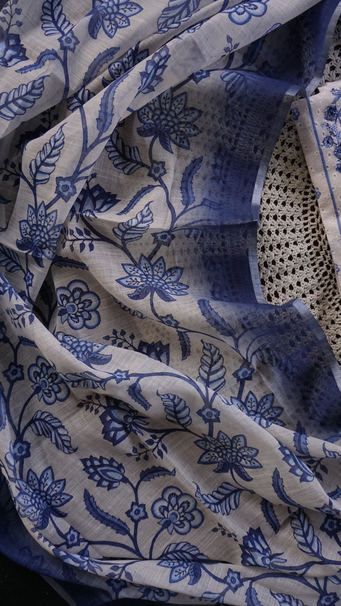 Premium Cotton Hakoba Unstitched Salwar Set [GUD381]