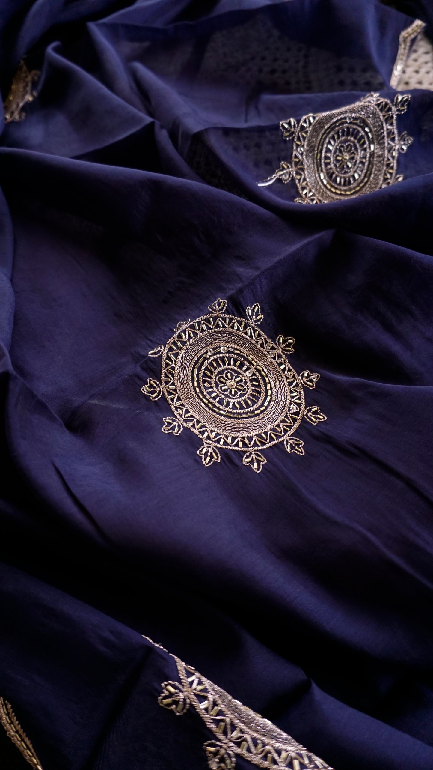 Elegant Mul Chanderi Unstitched Salwar Set [GUE99]