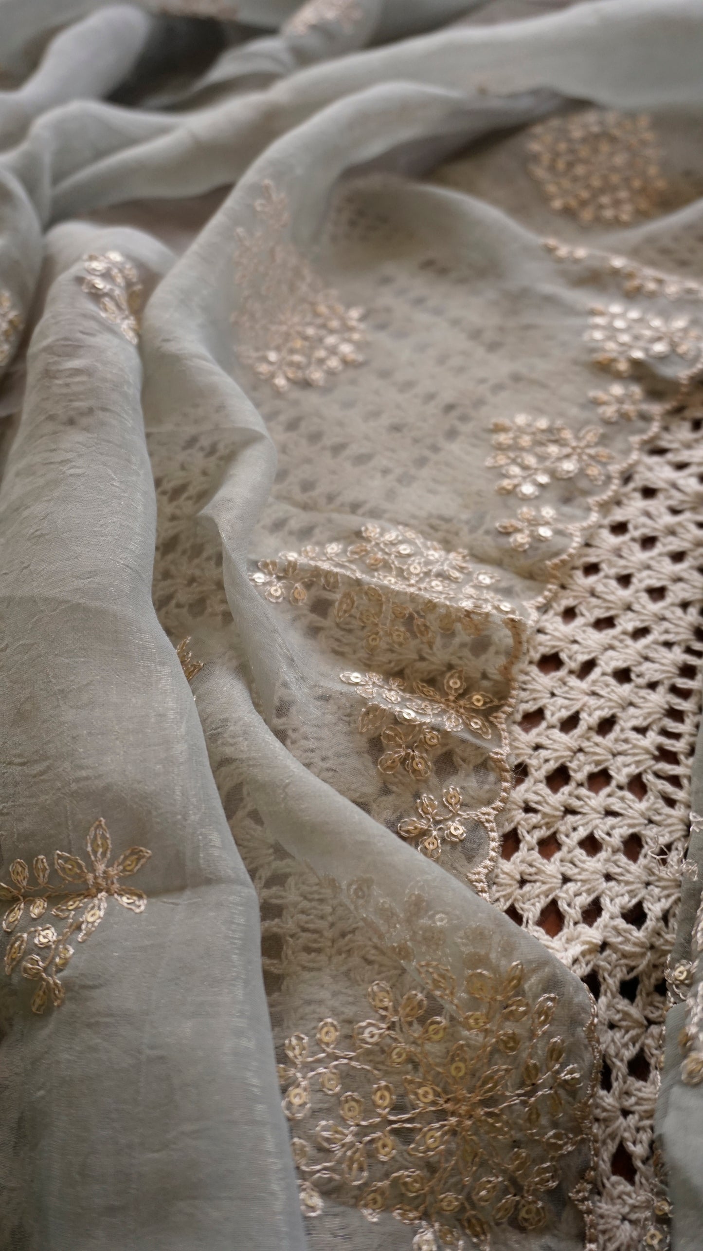 Crushed Georgette Unstitched Salwar Set [GUE149]