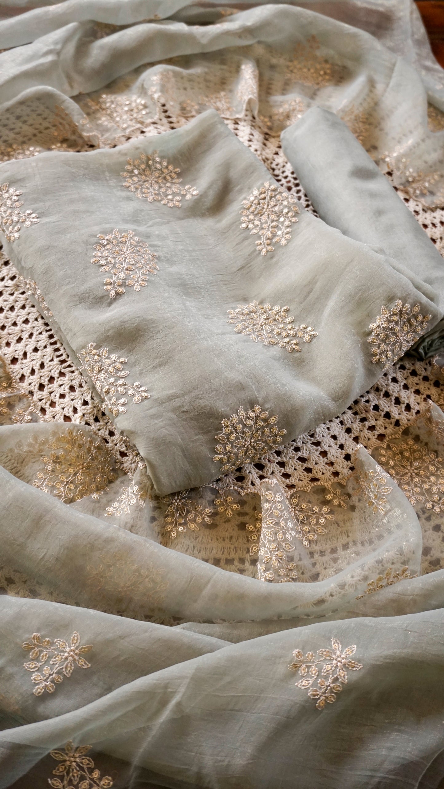 Crushed Georgette Unstitched Salwar Set [GUE149]