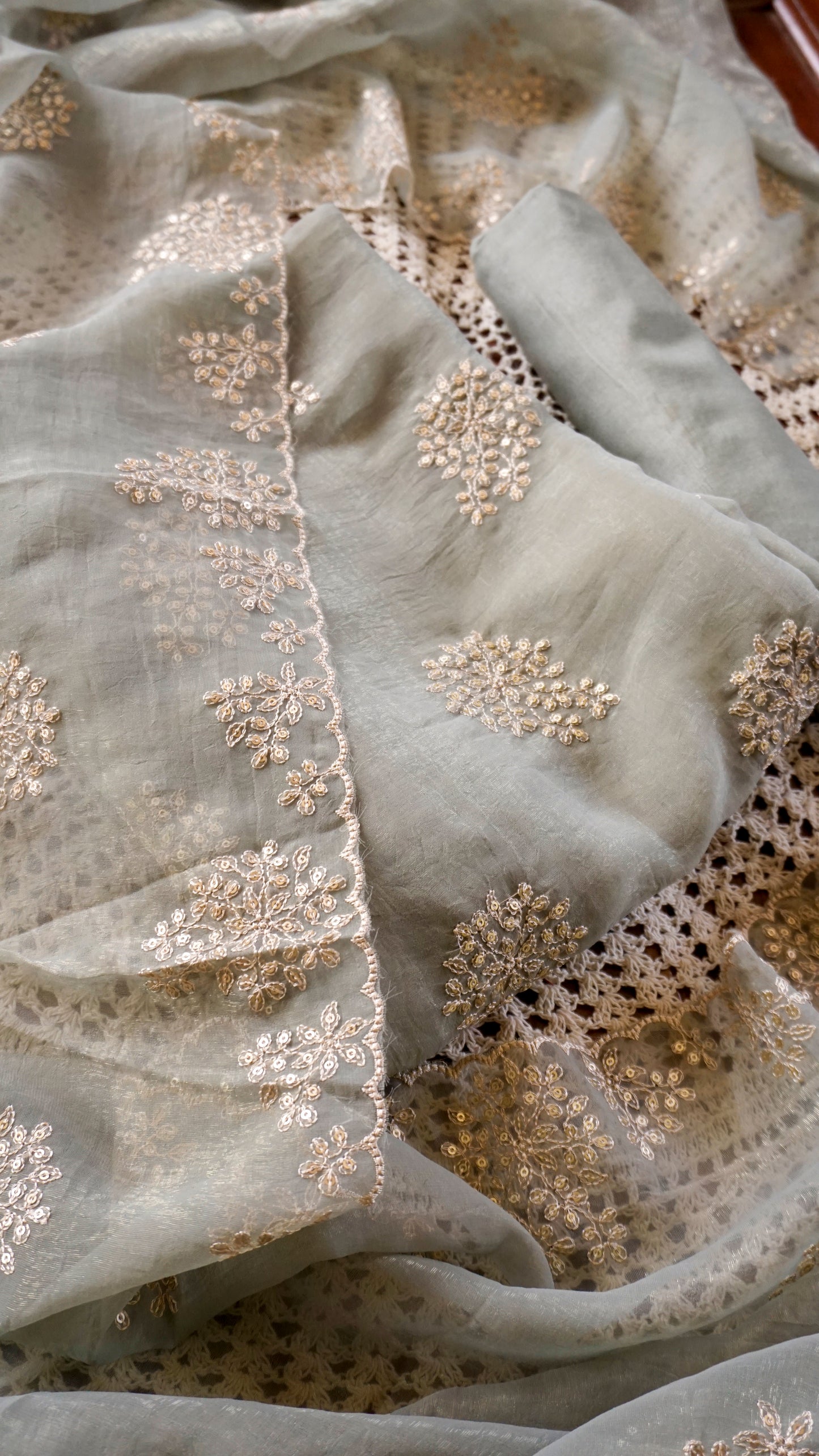 Crushed Georgette Unstitched Salwar Set [GUE149]