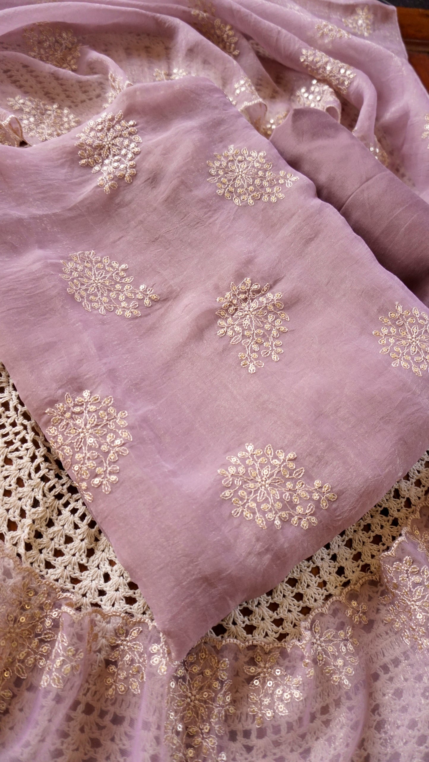 Crushed Georgette Unstitched Salwar Set [GUE150]