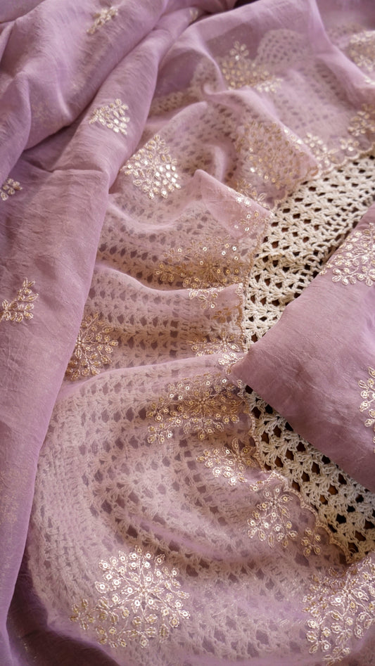 Crushed Georgette Unstitched Salwar Set [GUE150]