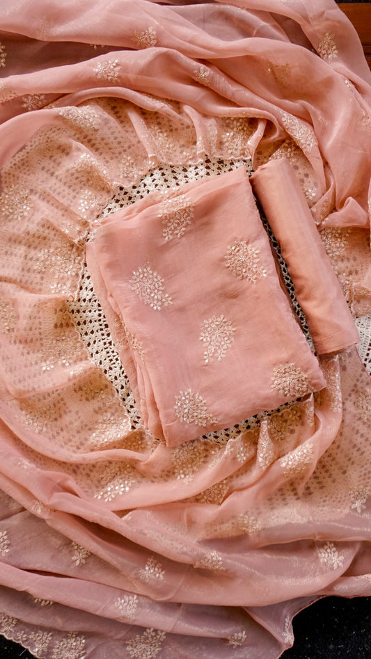 Crushed Georgette Unstitched Salwar Set [GUE151]