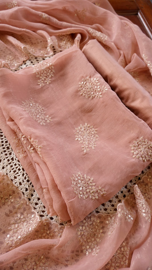 Crushed Georgette Unstitched Salwar Set [GUE151]