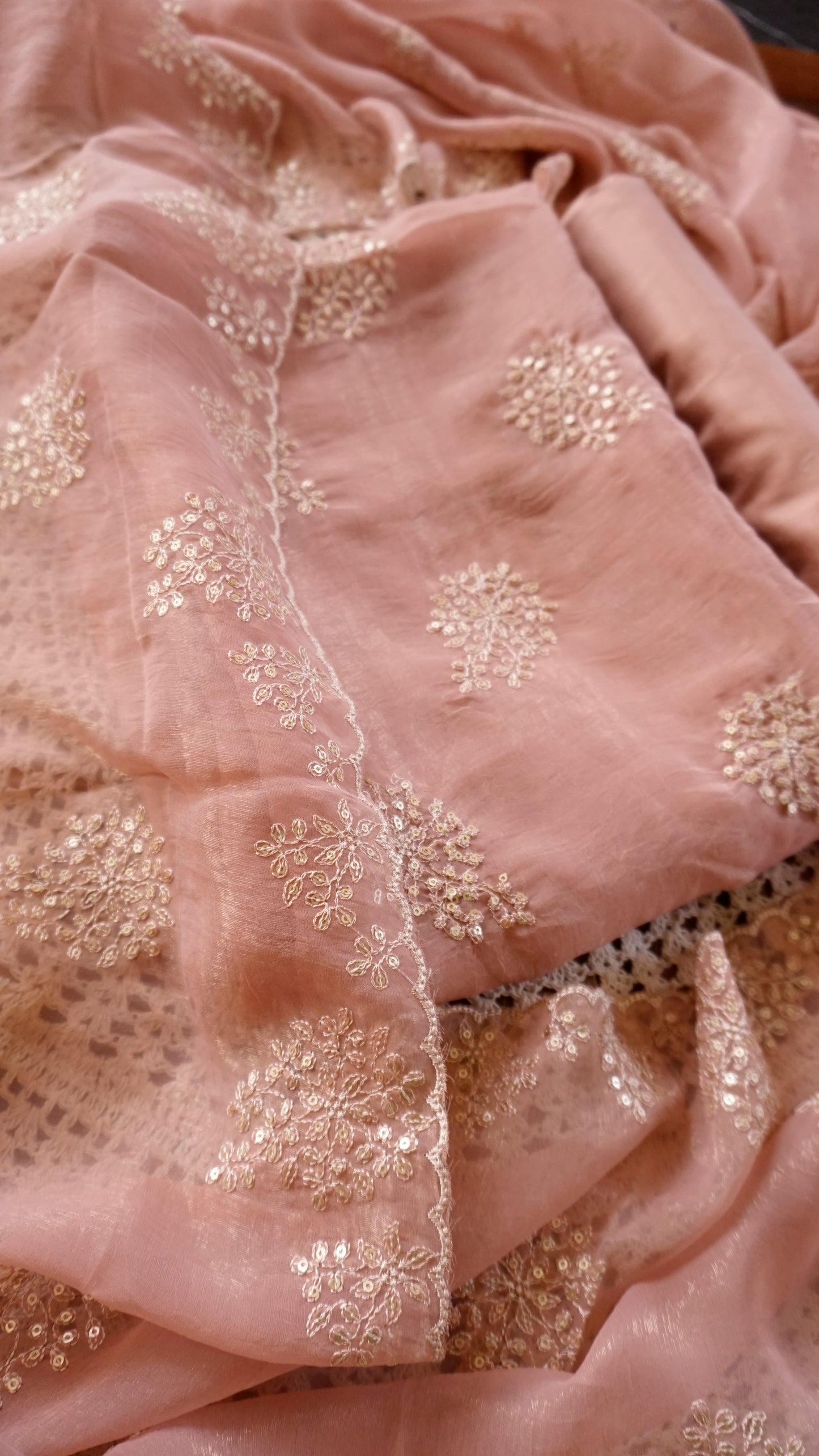 Crushed Georgette Unstitched Salwar Set [GUE151]