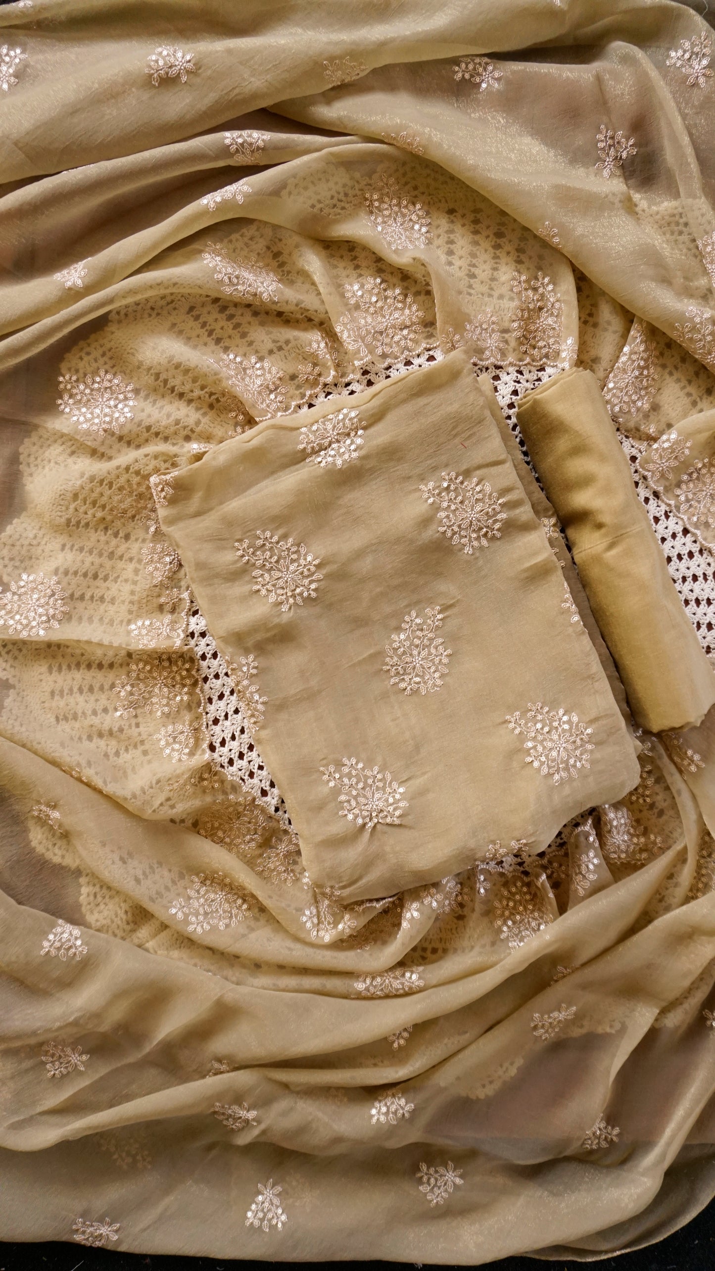 Crushed Georgette Unstitched Salwar Set [GUE148]