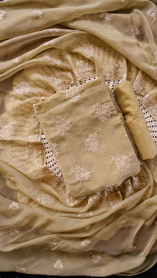 Crushed Georgette Unstitched Salwar Set [GUE148]