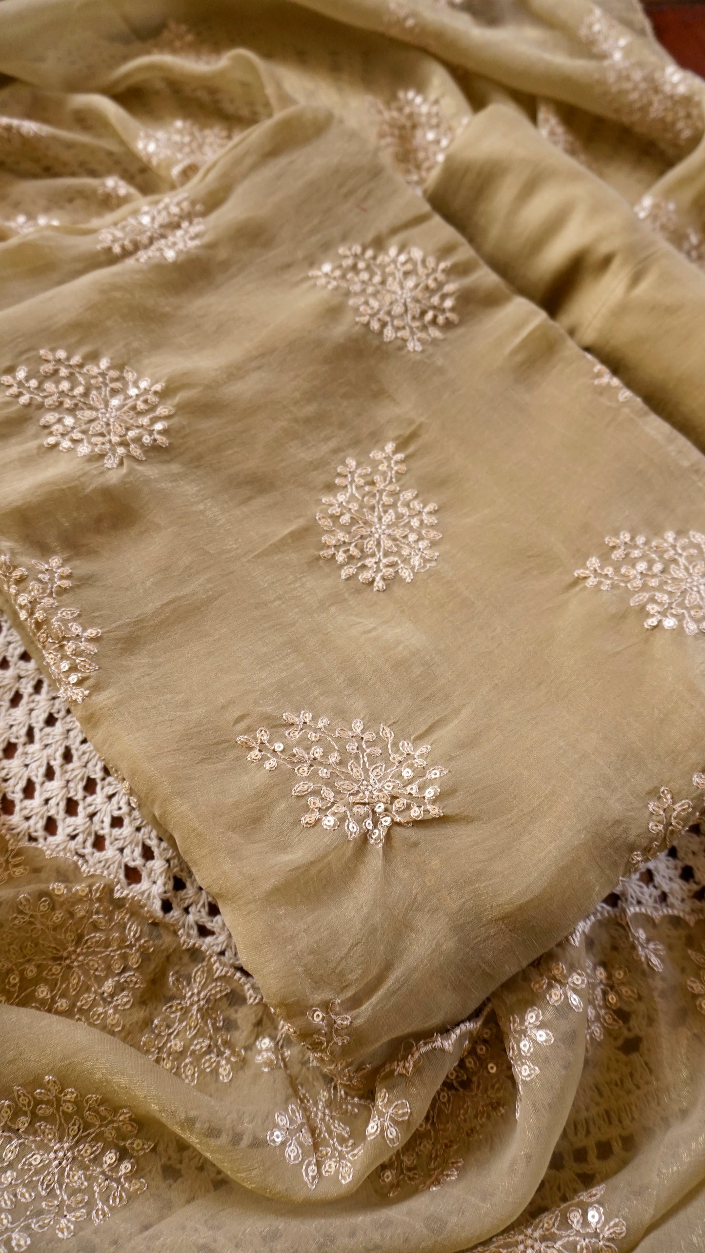 Crushed Georgette Unstitched Salwar Set [GUE148]